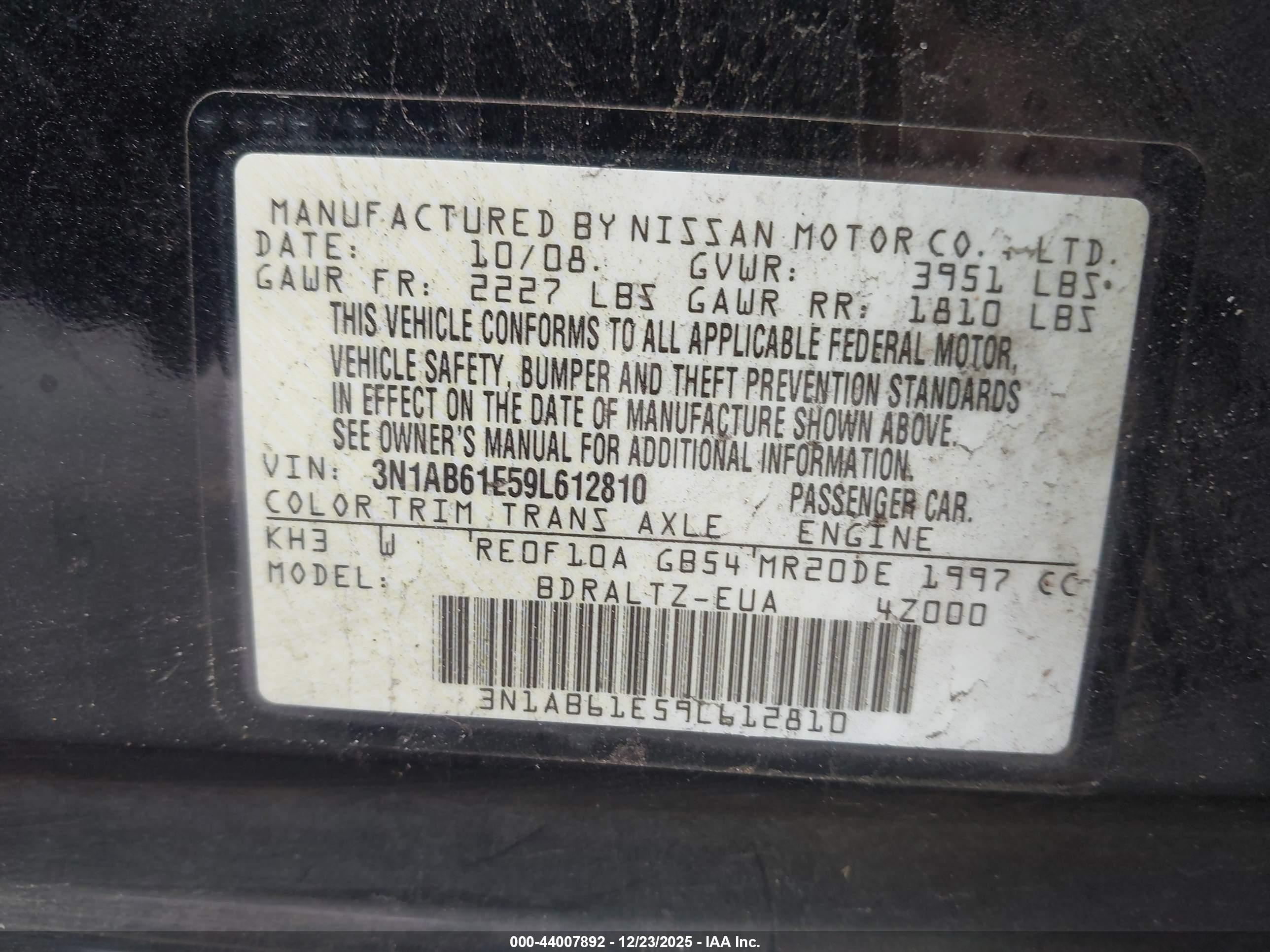 NISSAN SENTRA image 9