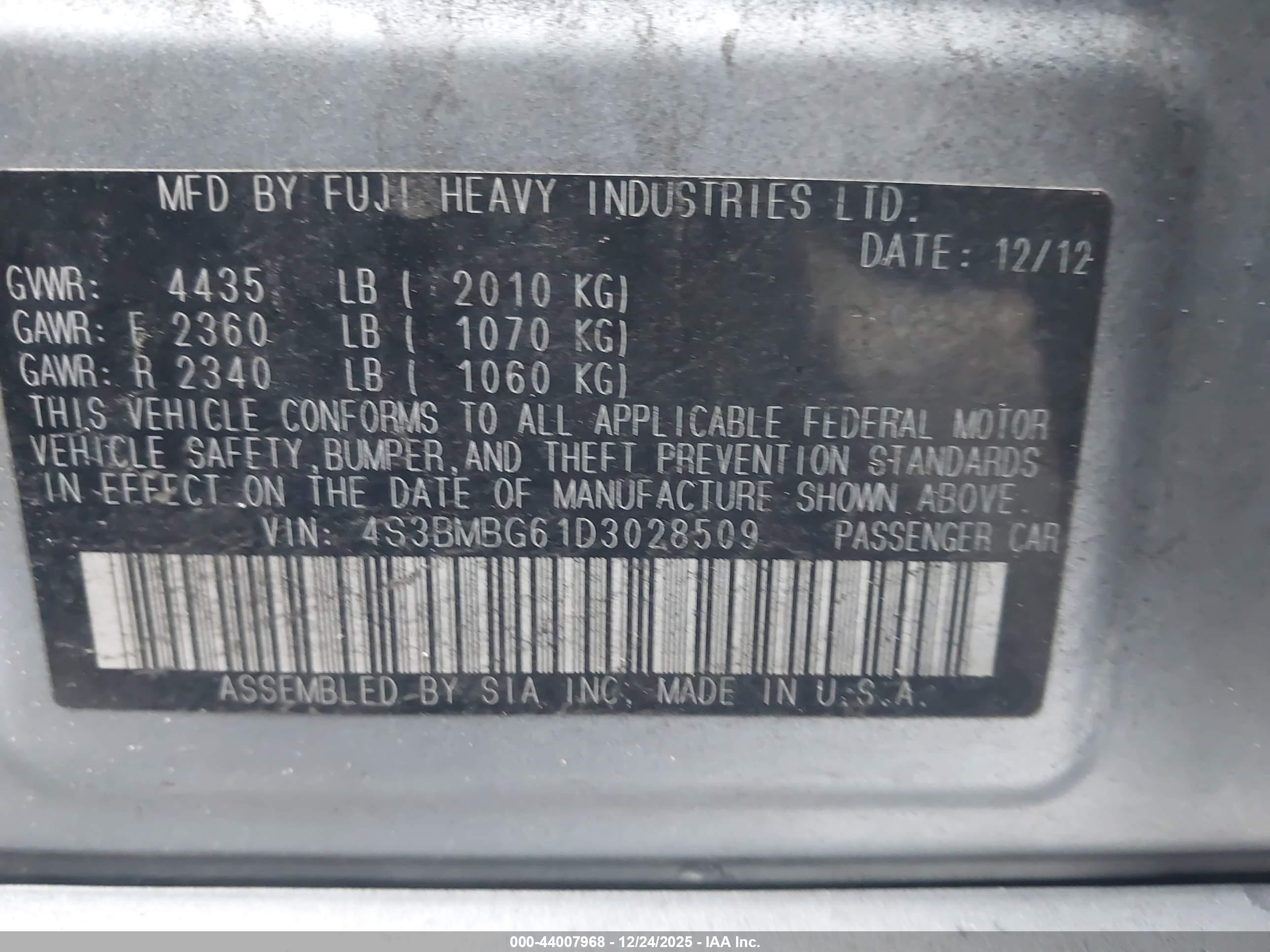 SUBARU LEGACY image 9