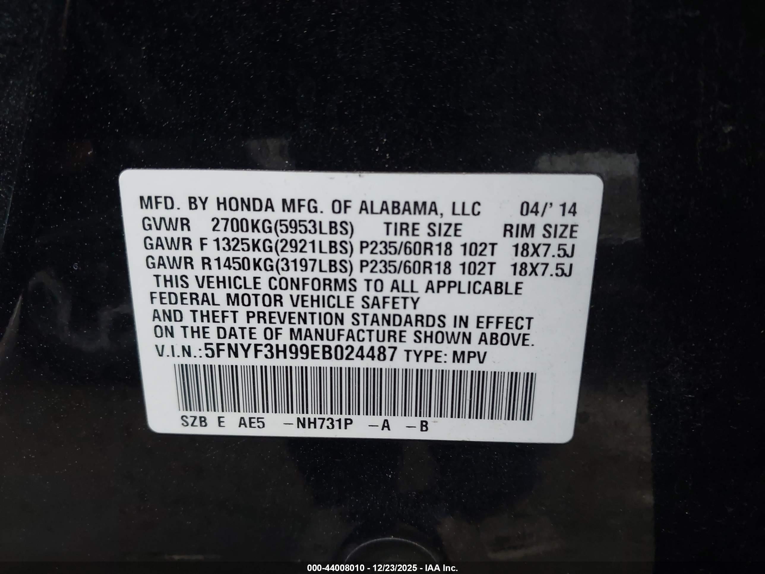 HONDA PILOT image 9