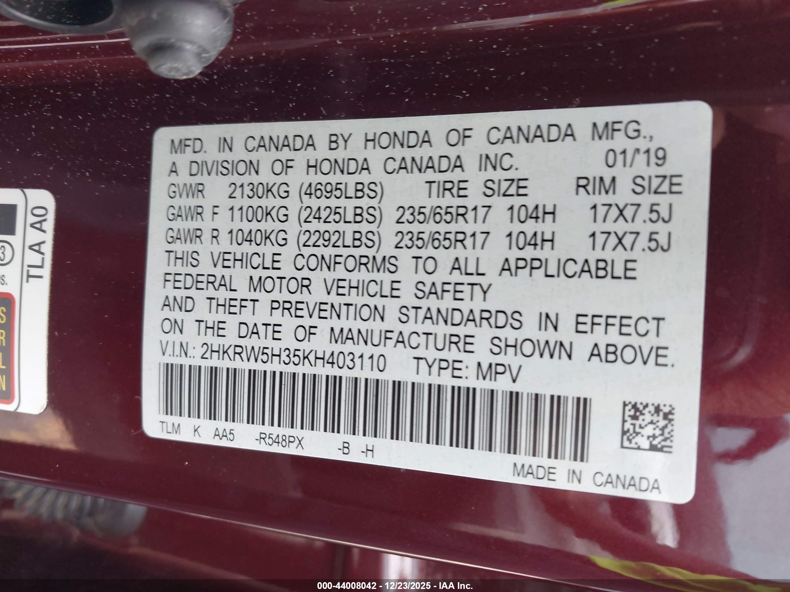 HONDA CR-V image 9
