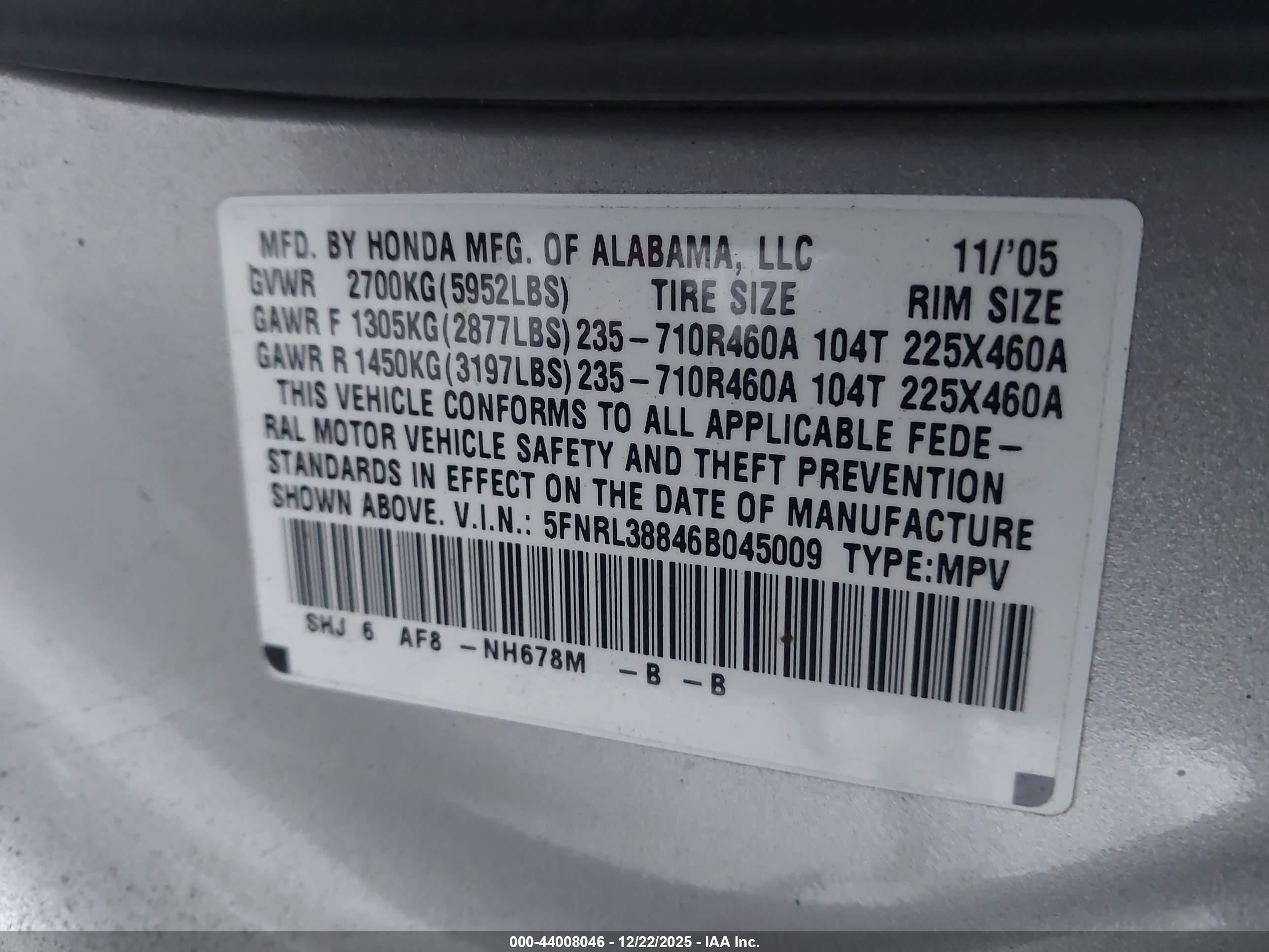 HONDA ODYSSEY image 9