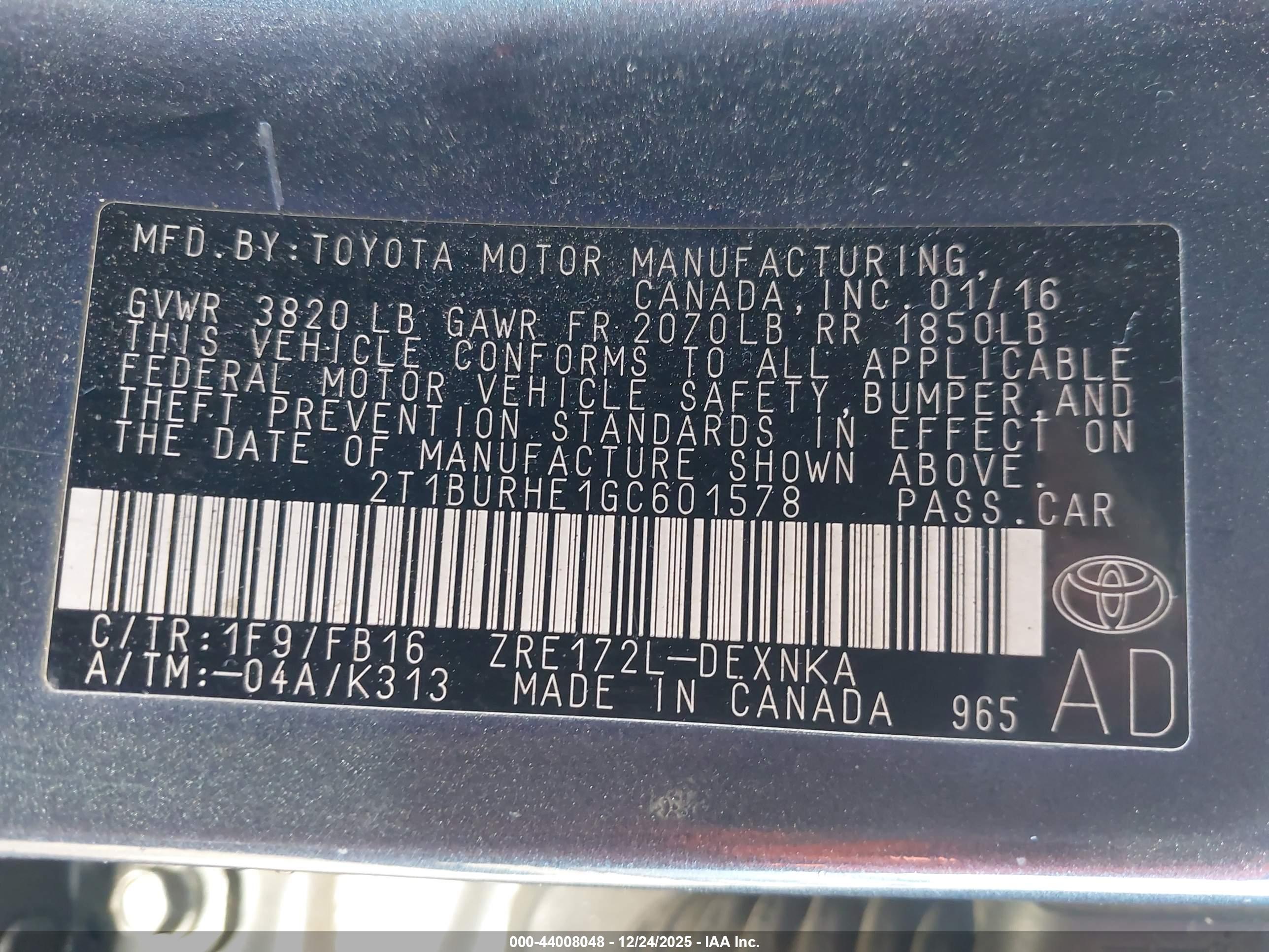 TOYOTA COROLLA image 9