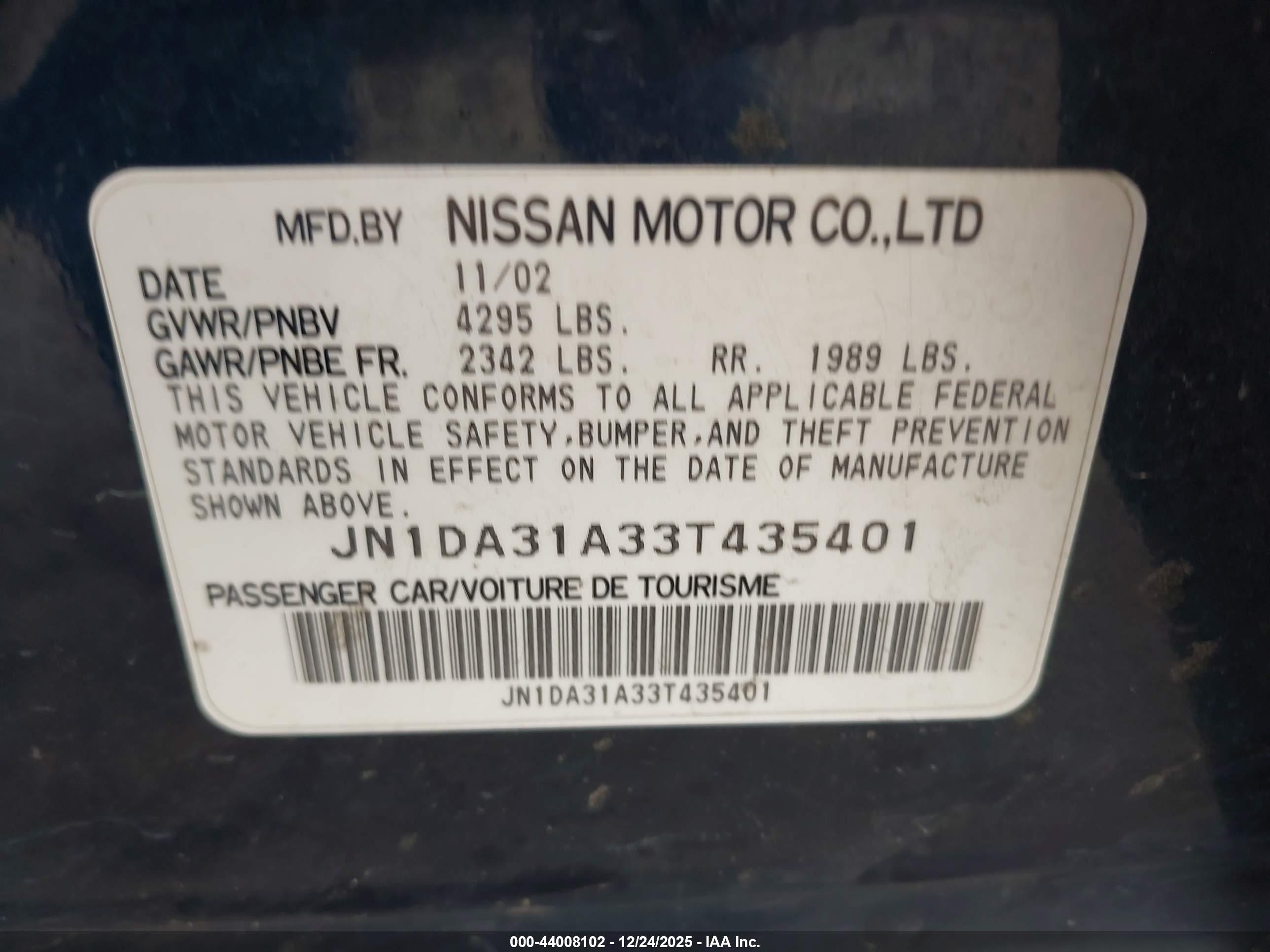 NISSAN MAXIMA image 9