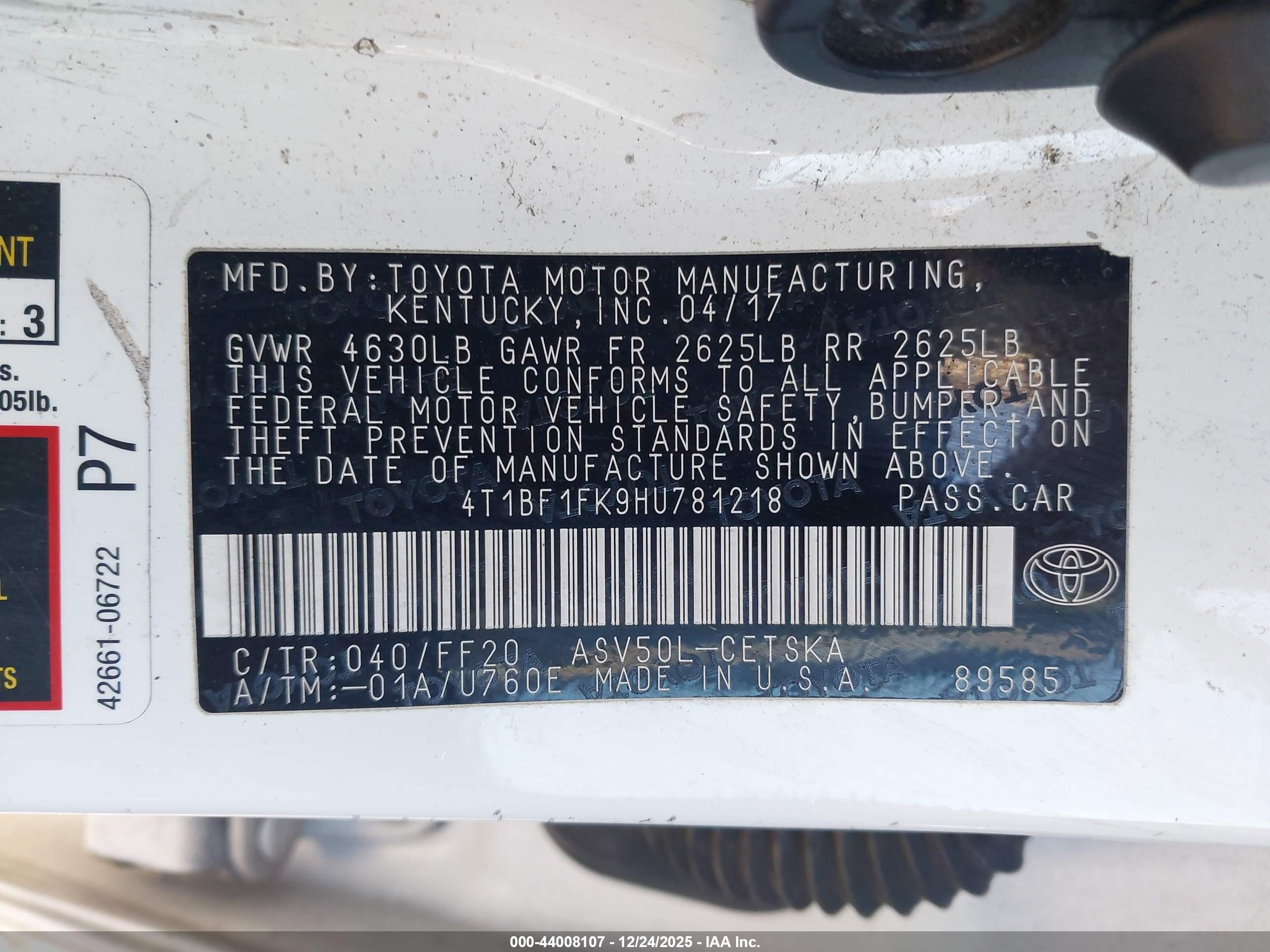 TOYOTA CAMRY image 9