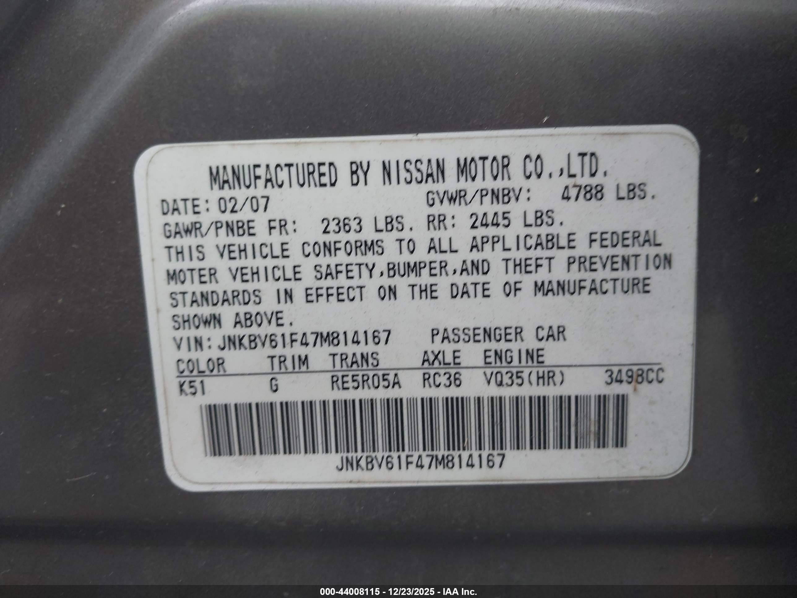 INFINITI G35X image 9