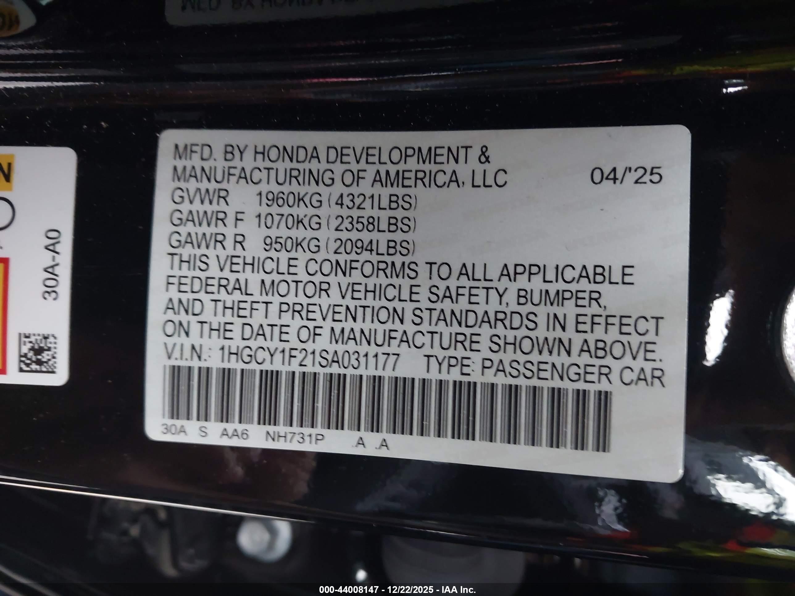 HONDA ACCORD image 9