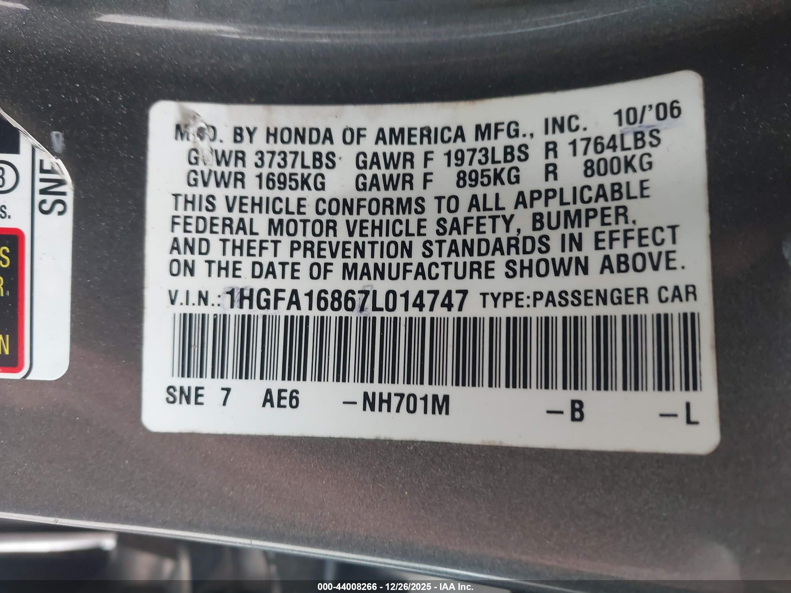 HONDA CIVIC image 9