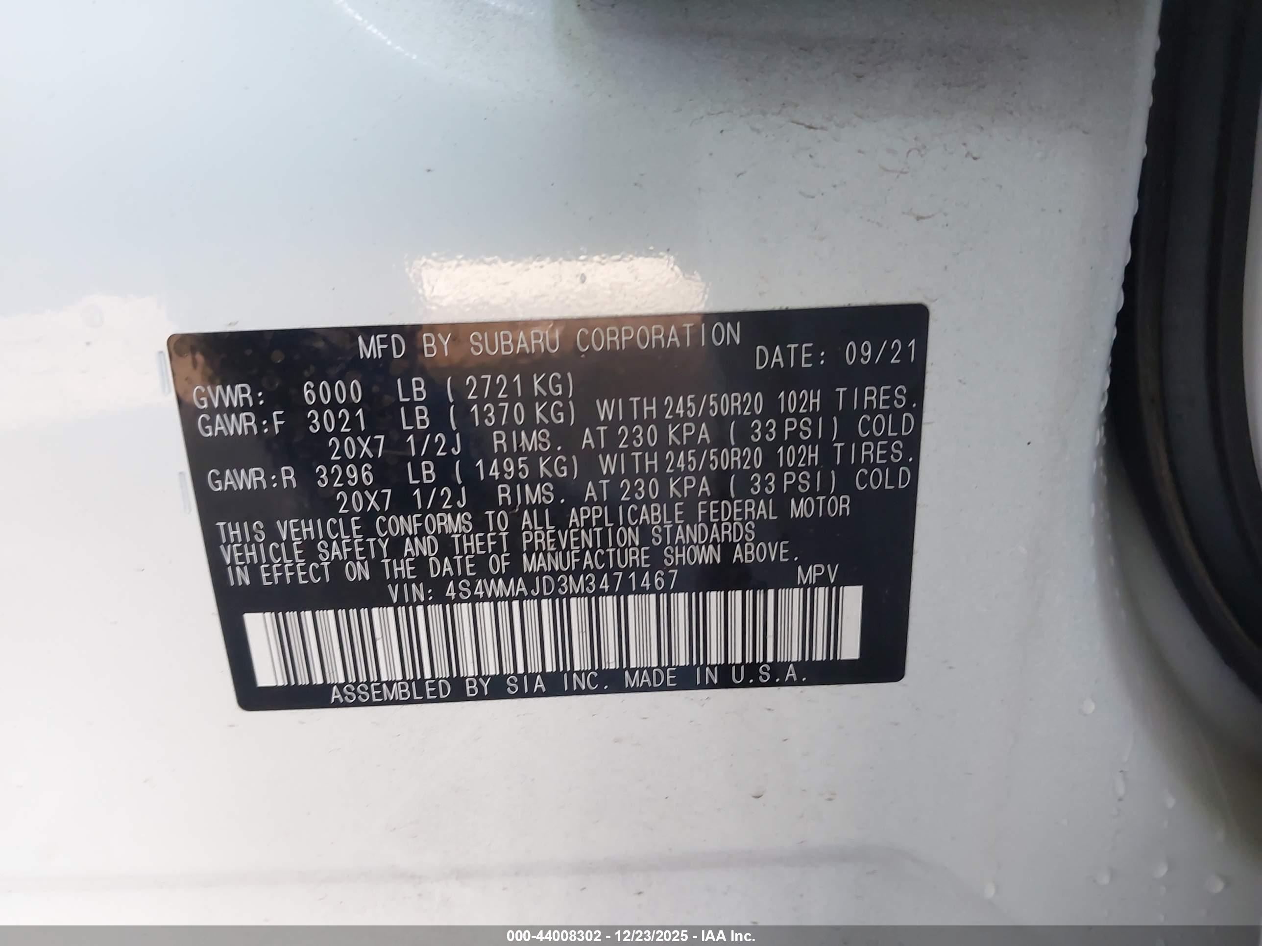 SUBARU ASCENT image 9