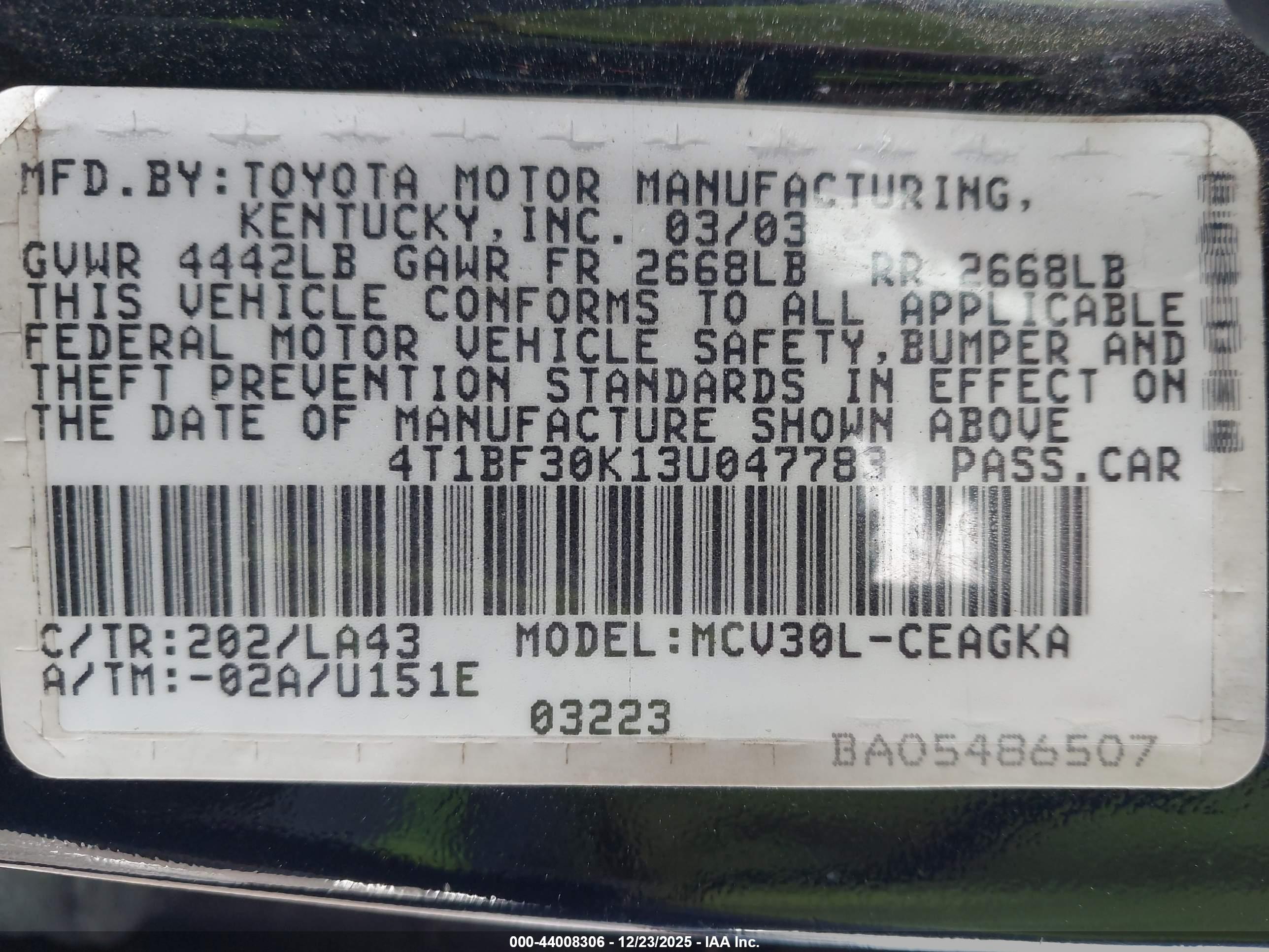 TOYOTA CAMRY image 9