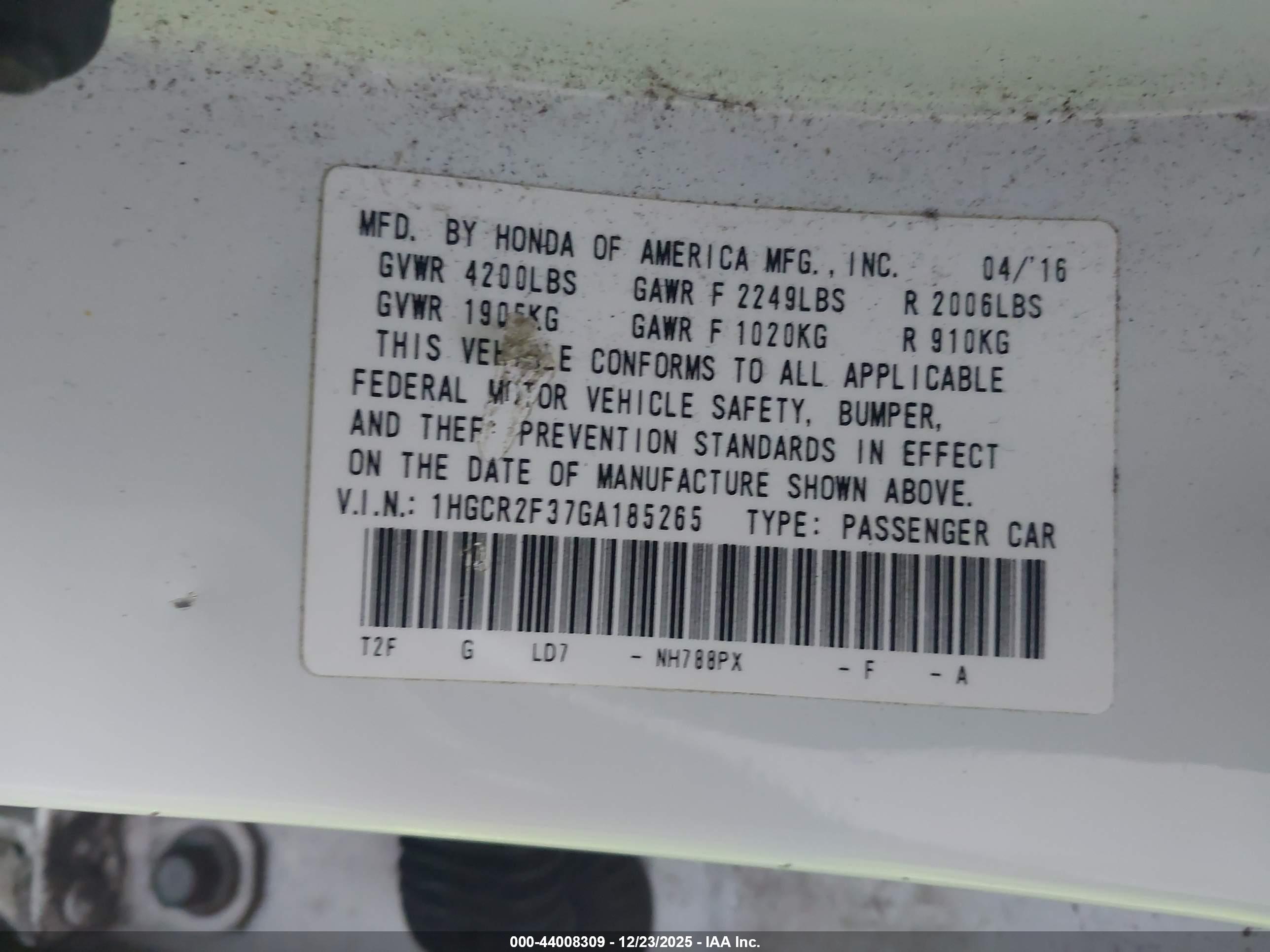 HONDA ACCORD image 9