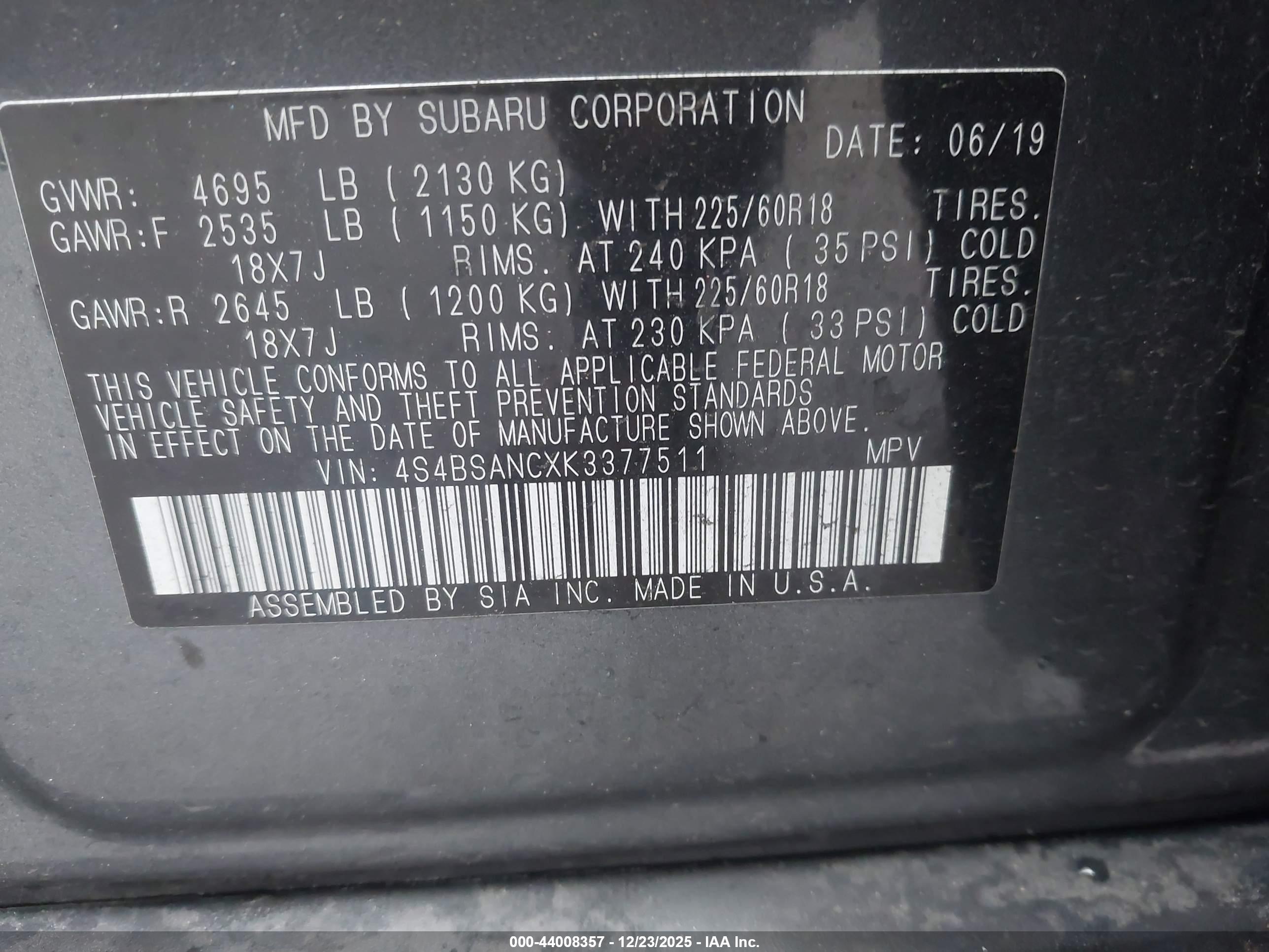SUBARU OUTBACK image 9