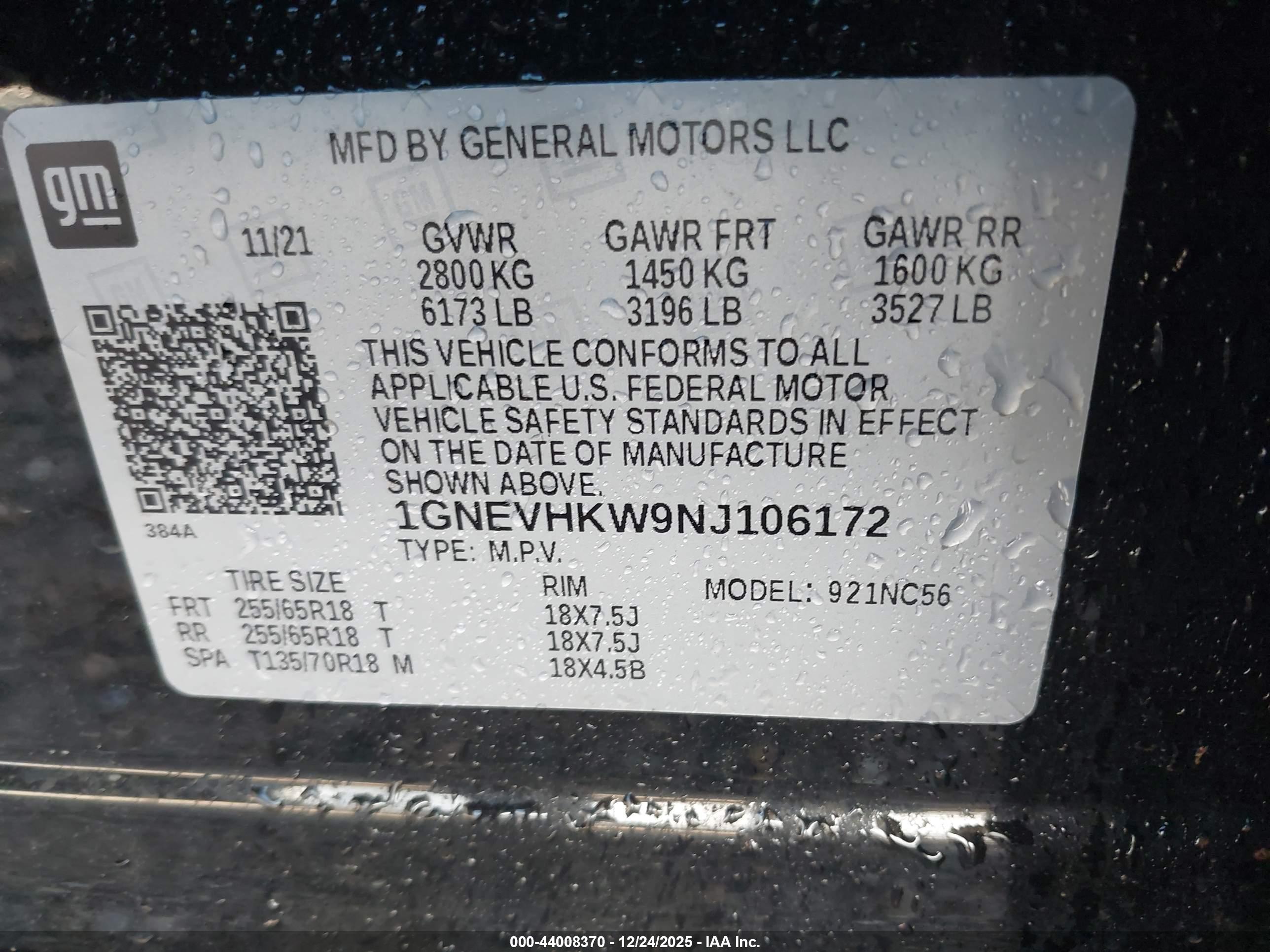 CHEVROLET TRAVERSE image 9