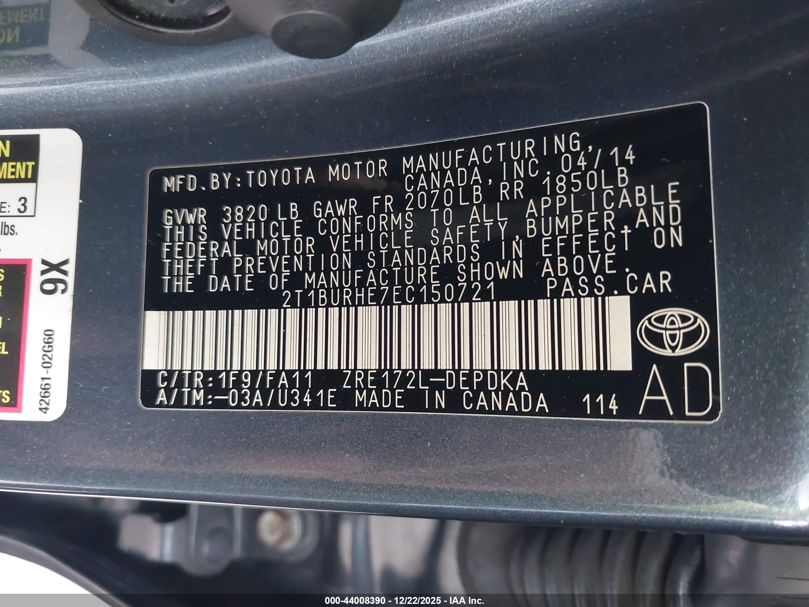 TOYOTA COROLLA image 9