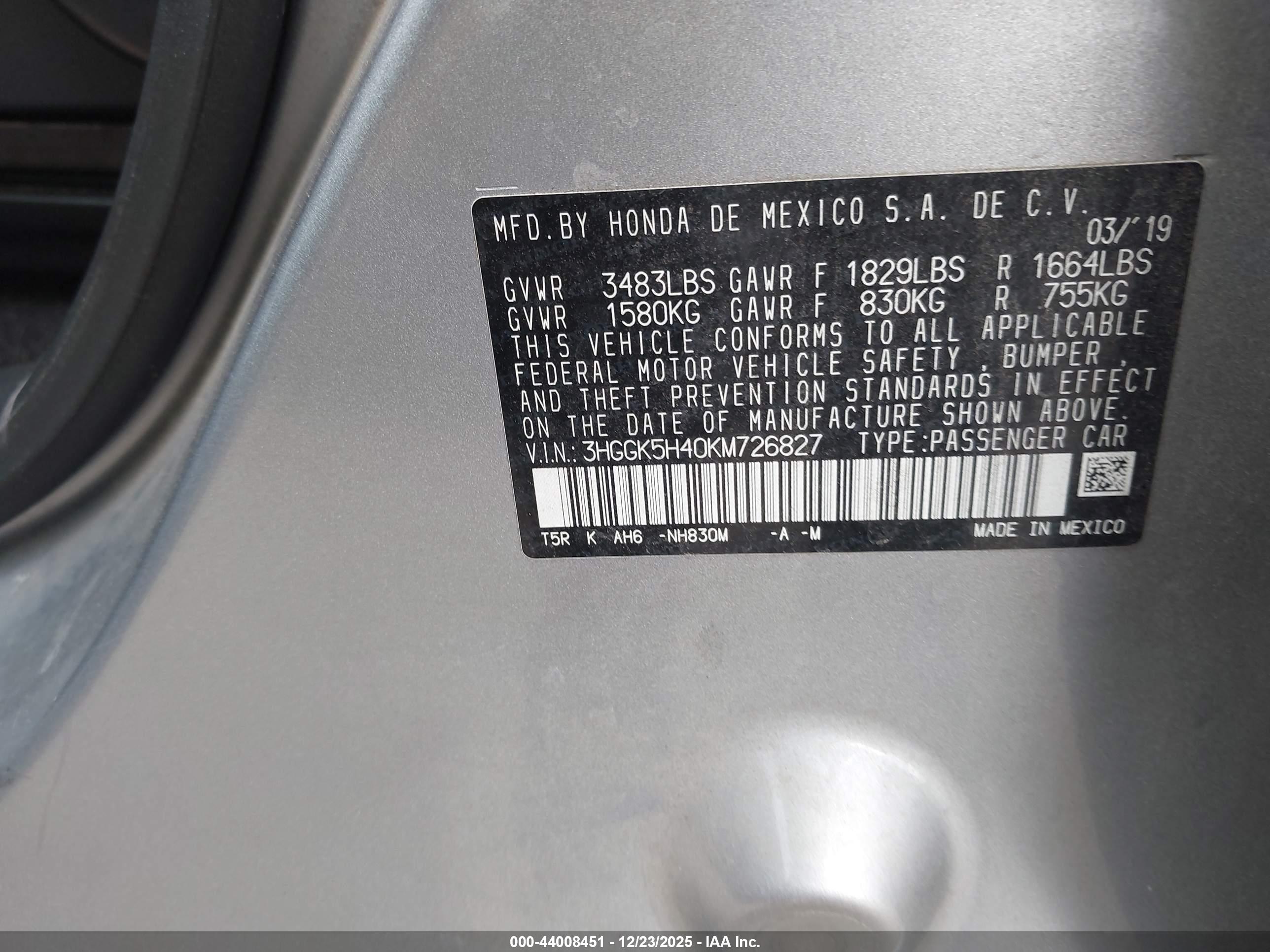 HONDA FIT image 9