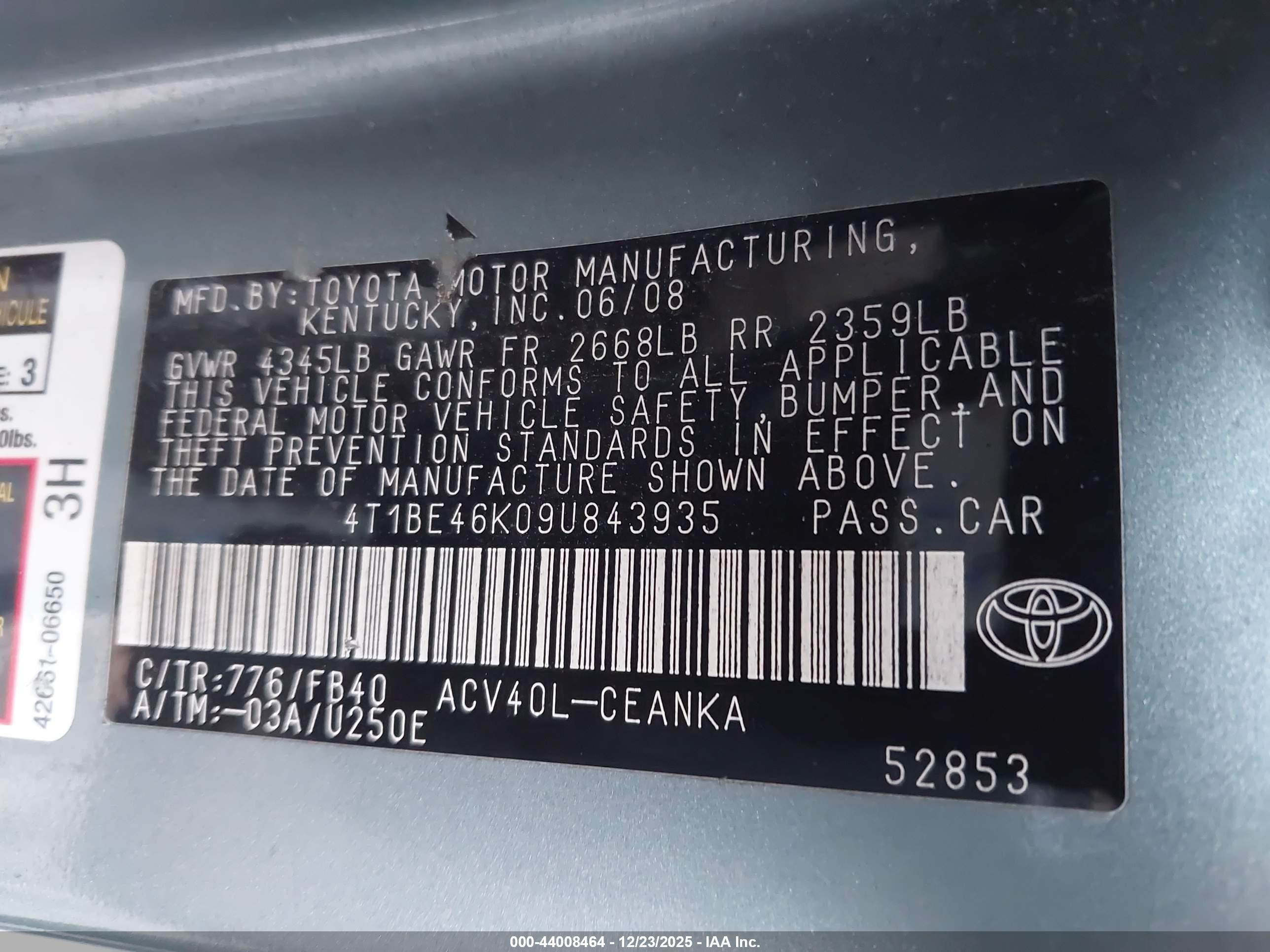 TOYOTA CAMRY image 9