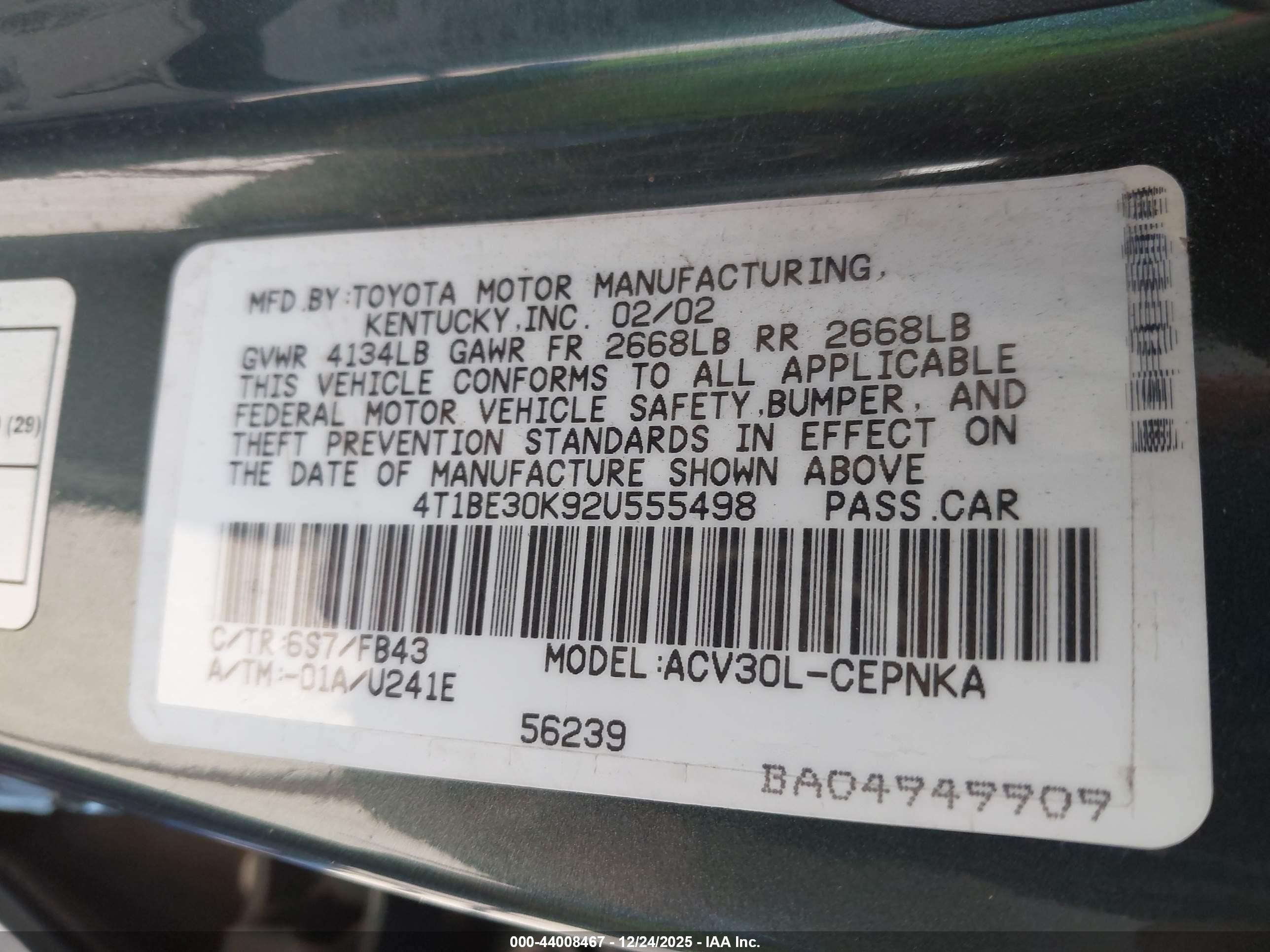 TOYOTA CAMRY image 9