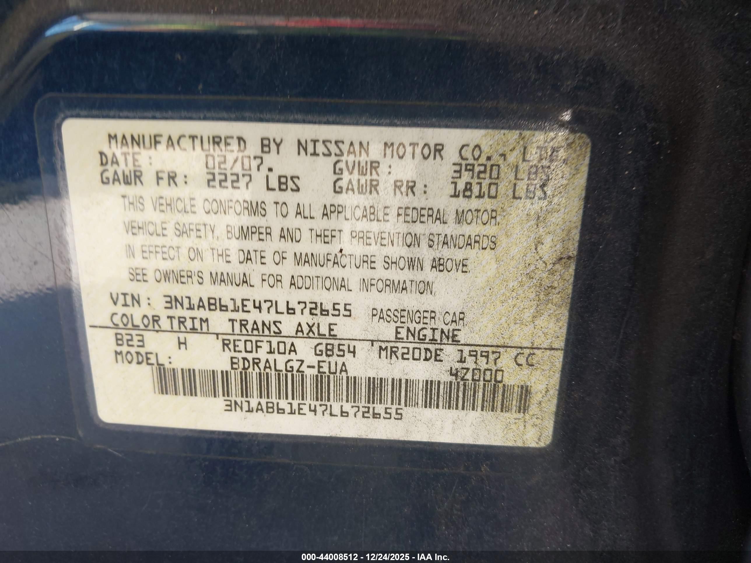 NISSAN SENTRA image 9