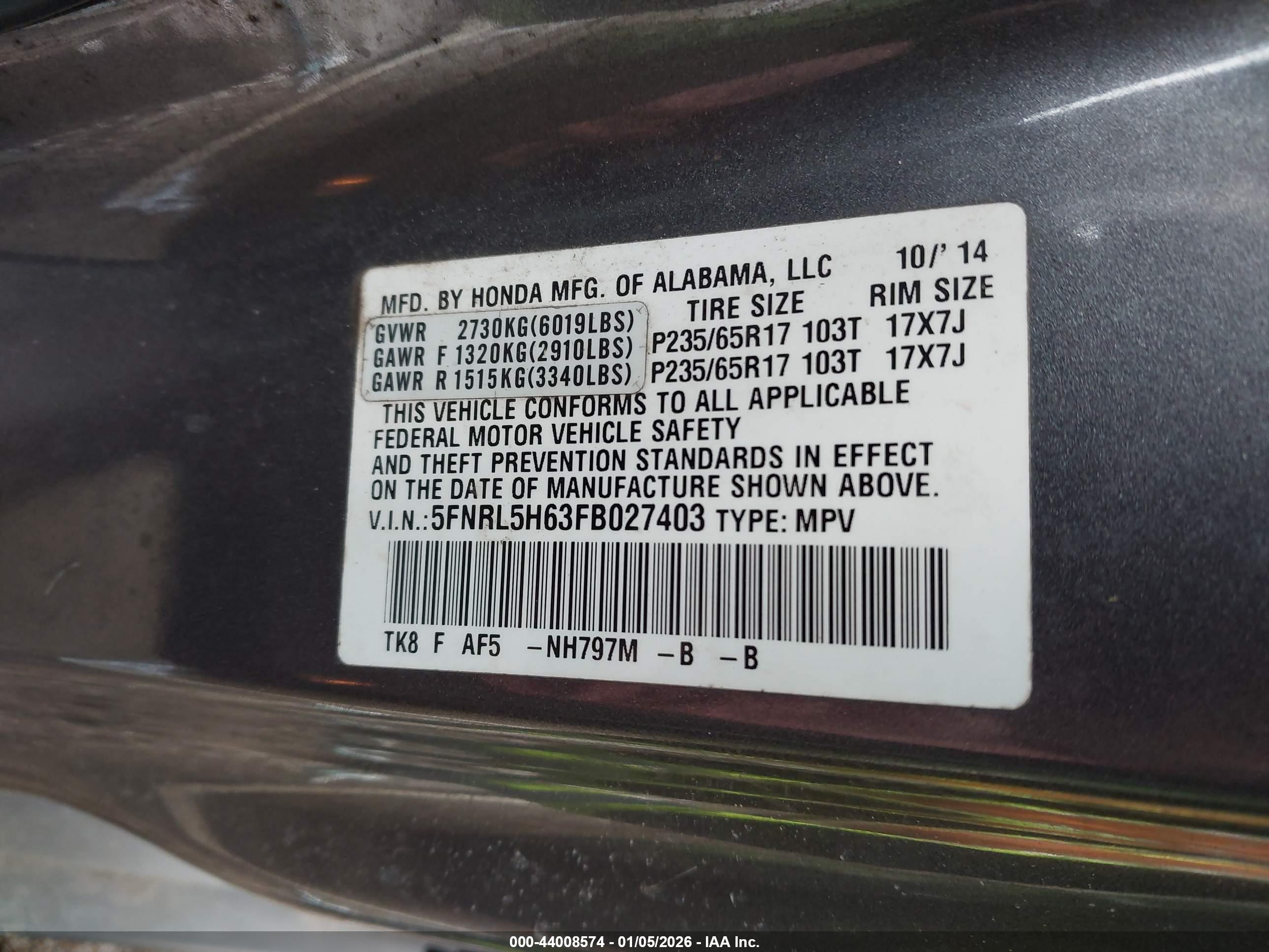 HONDA ODYSSEY image 9