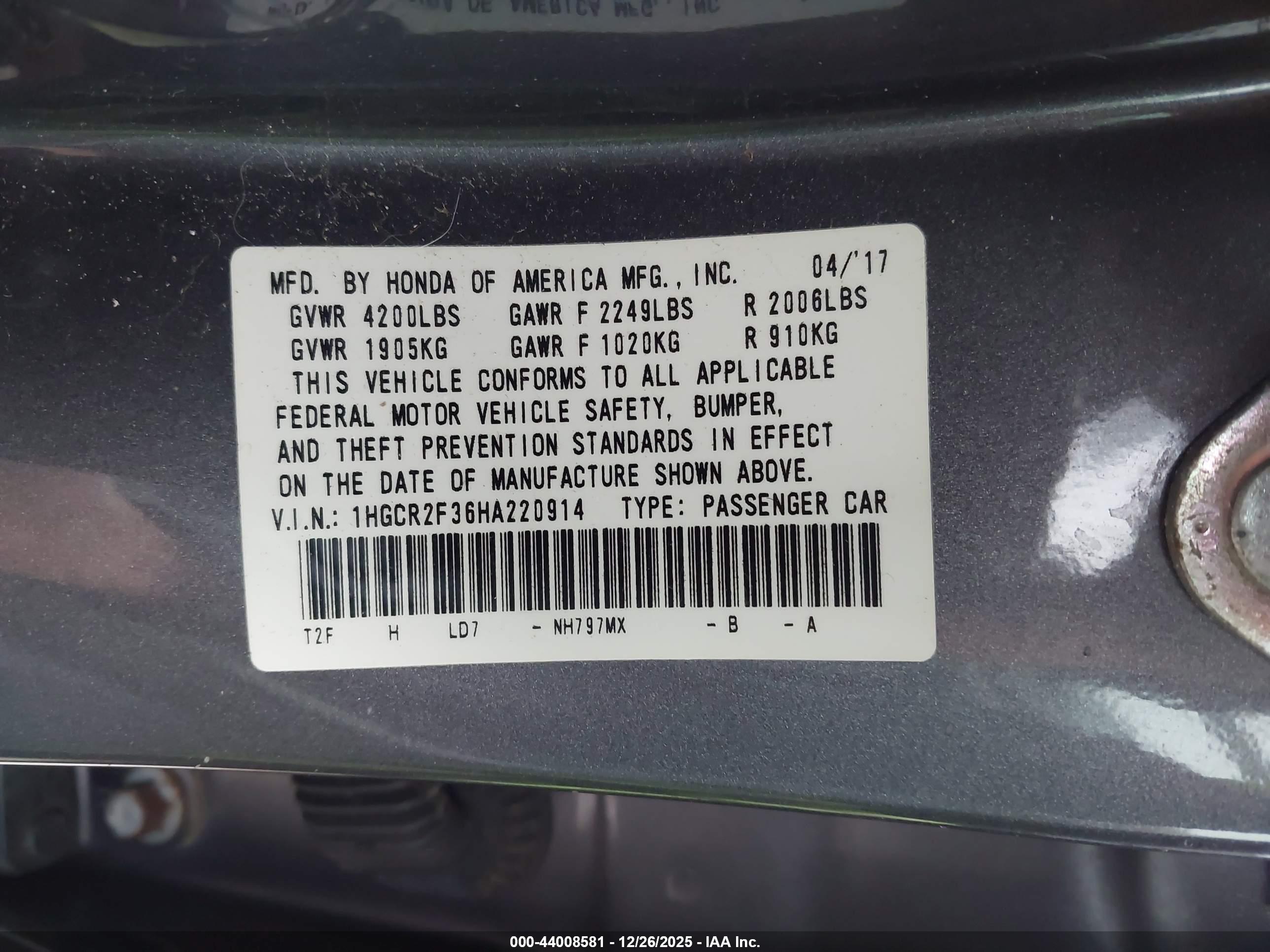 HONDA ACCORD image 9