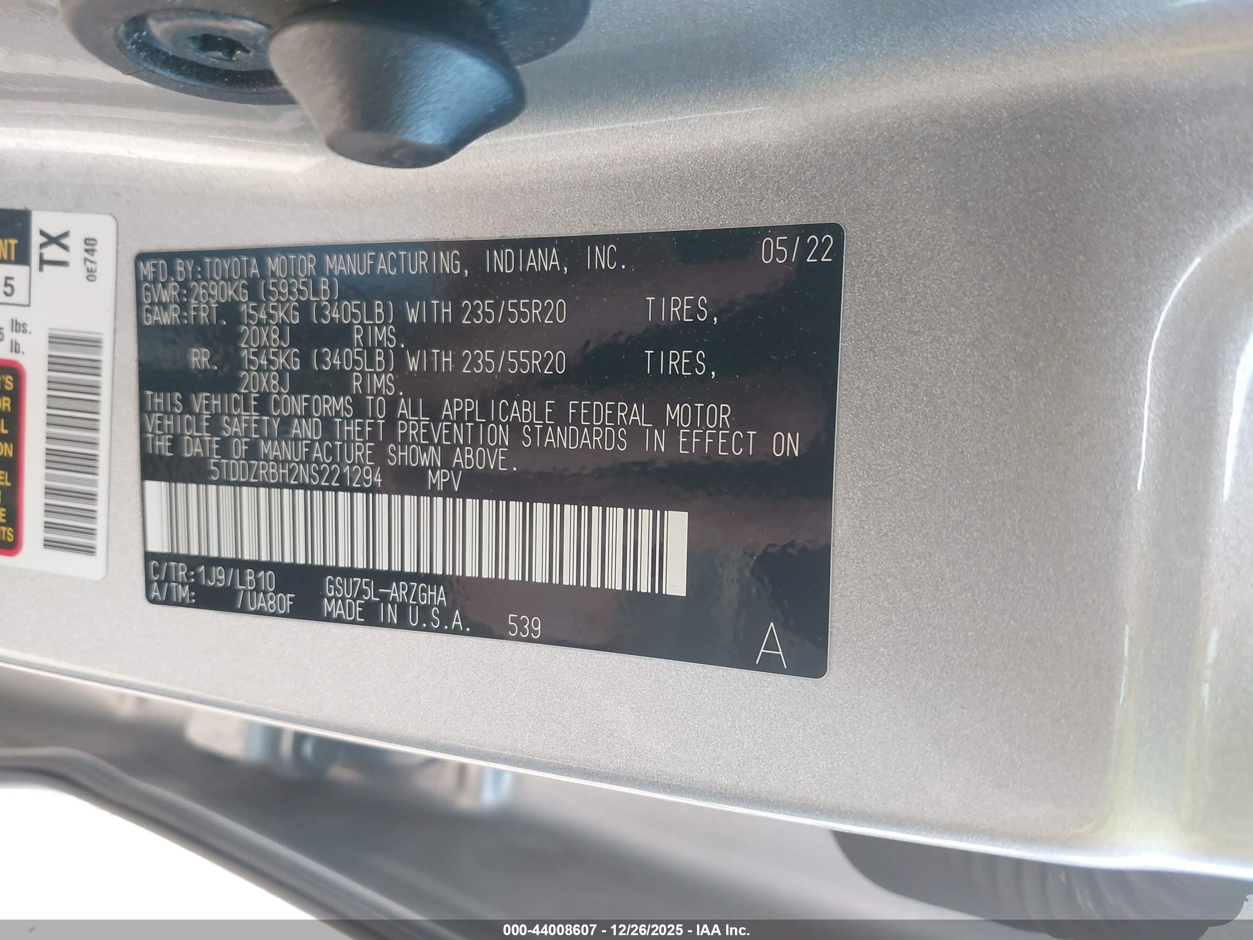 TOYOTA HIGHLANDER image 9