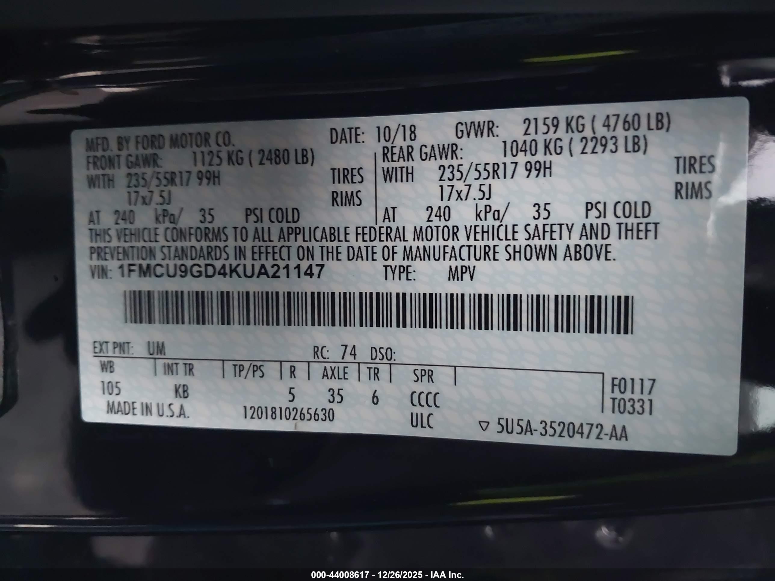 FORD ESCAPE image 9