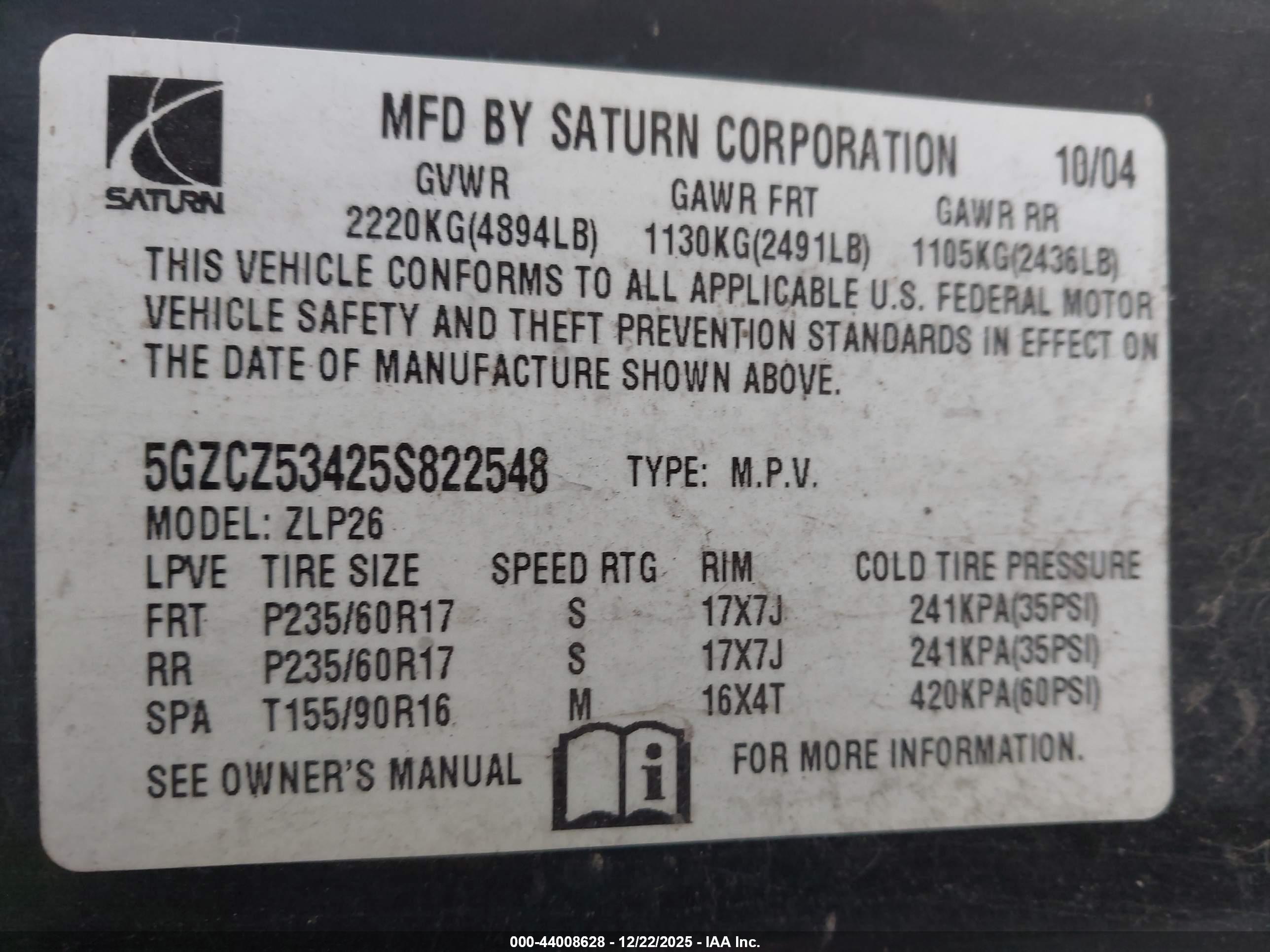 SATURN VUE image 9
