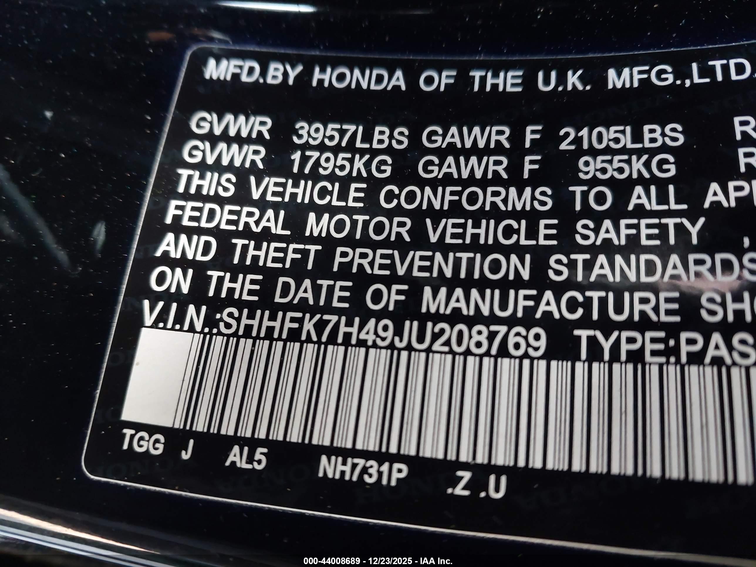 HONDA CIVIC image 9