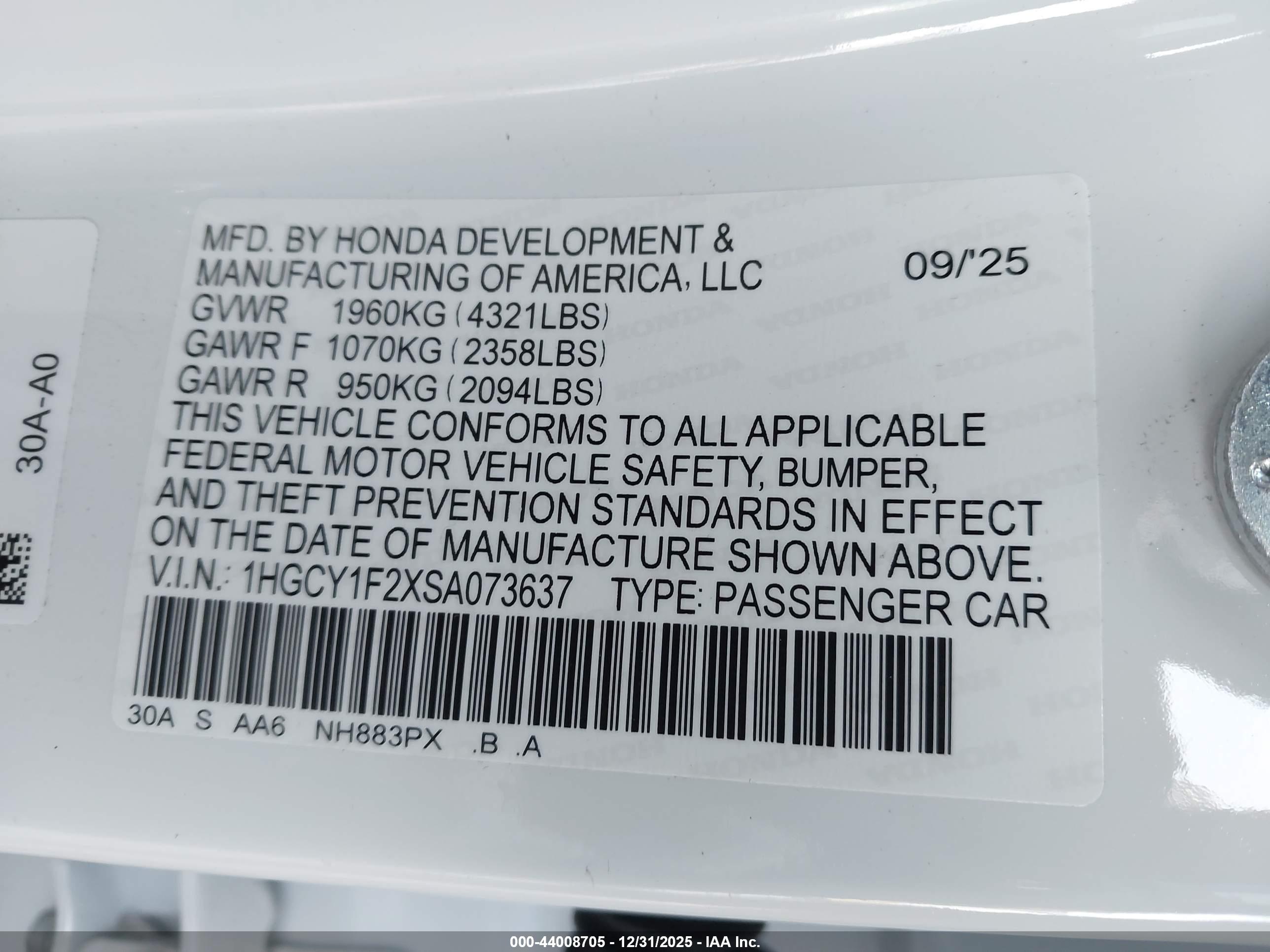 HONDA ACCORD image 9