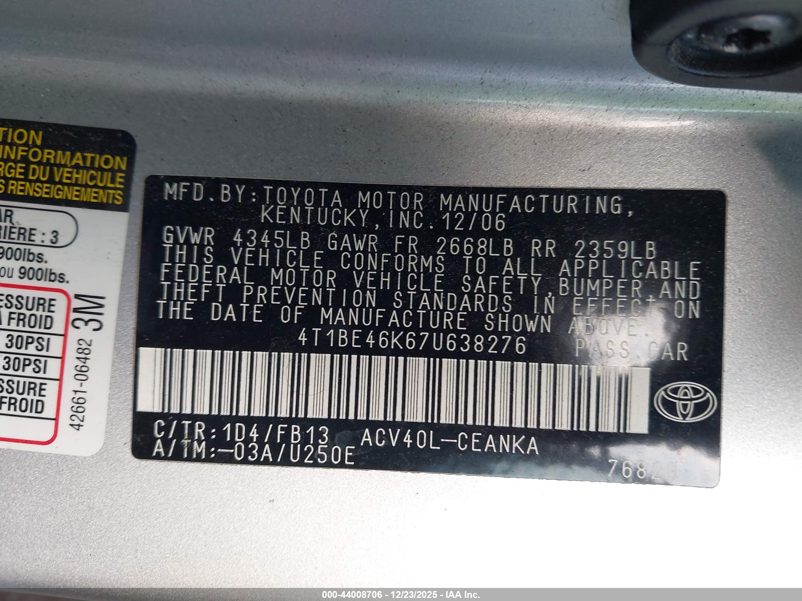 TOYOTA CAMRY image 9