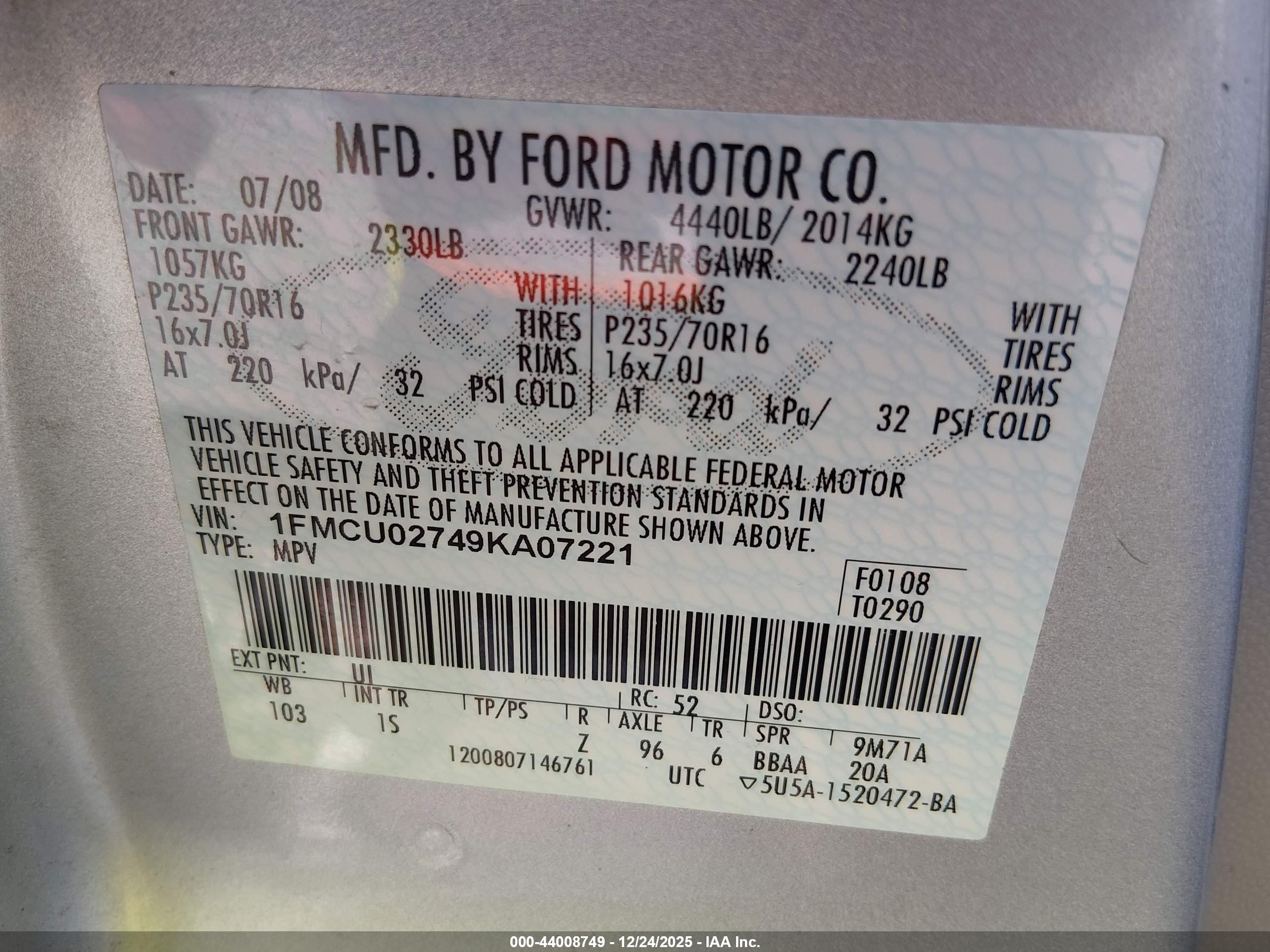 FORD ESCAPE image 9