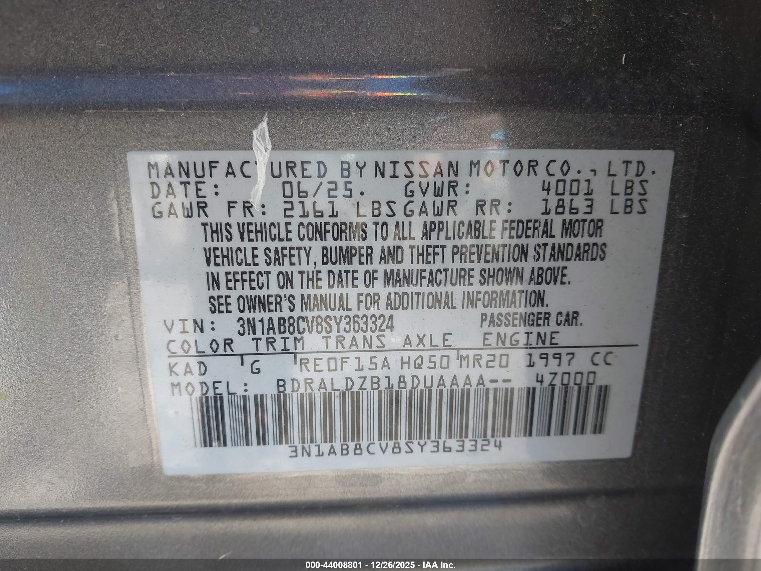 NISSAN SENTRA image 9