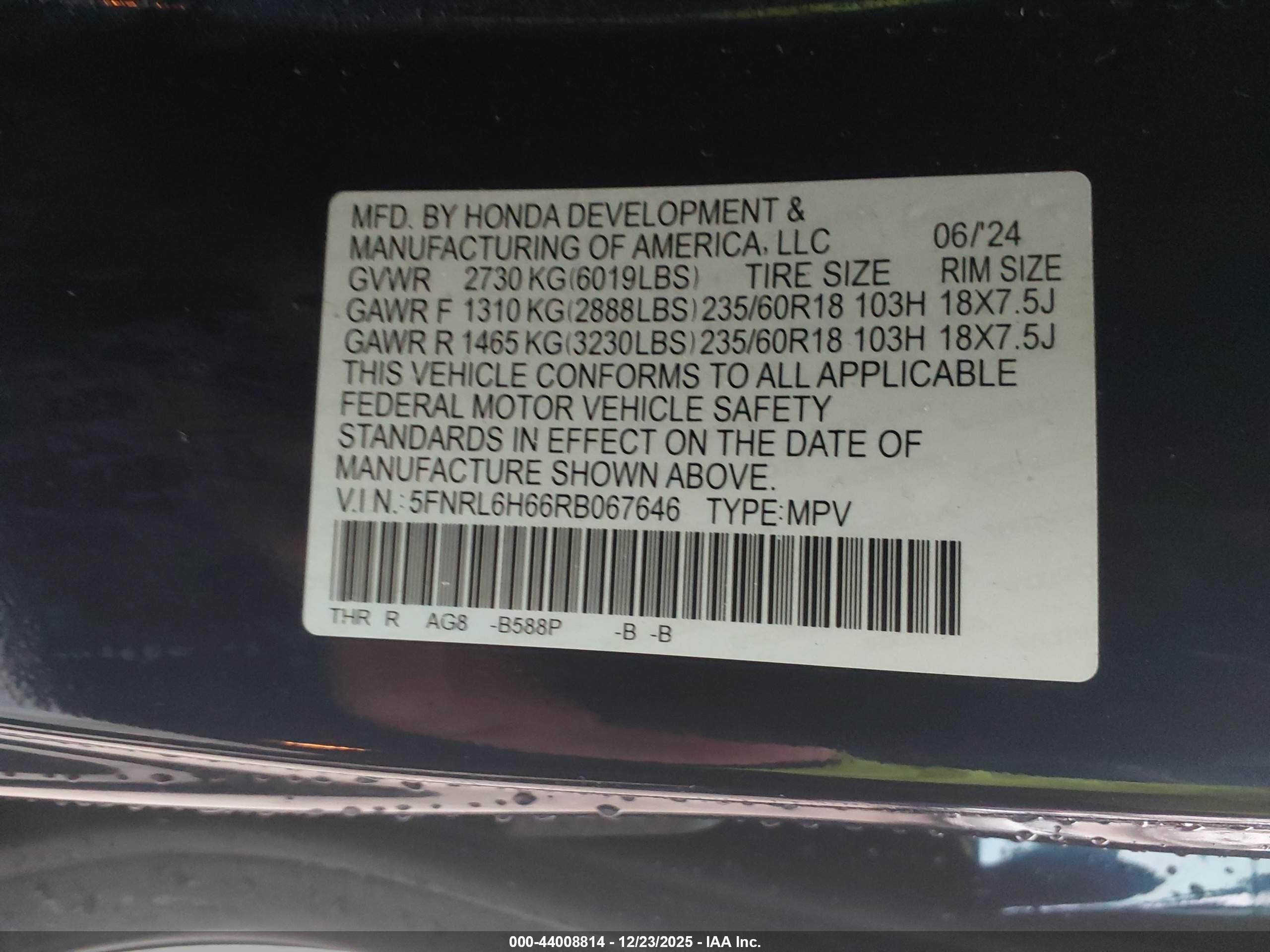 HONDA ODYSSEY image 9