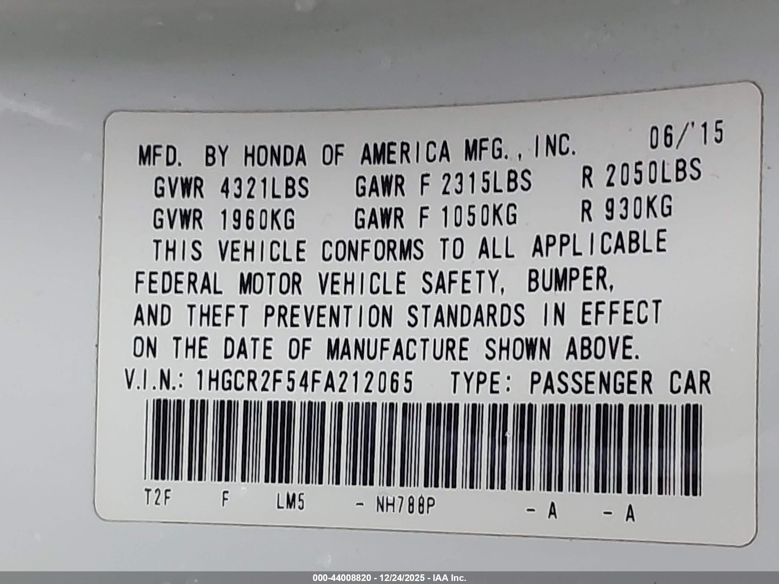 HONDA ACCORD image 9
