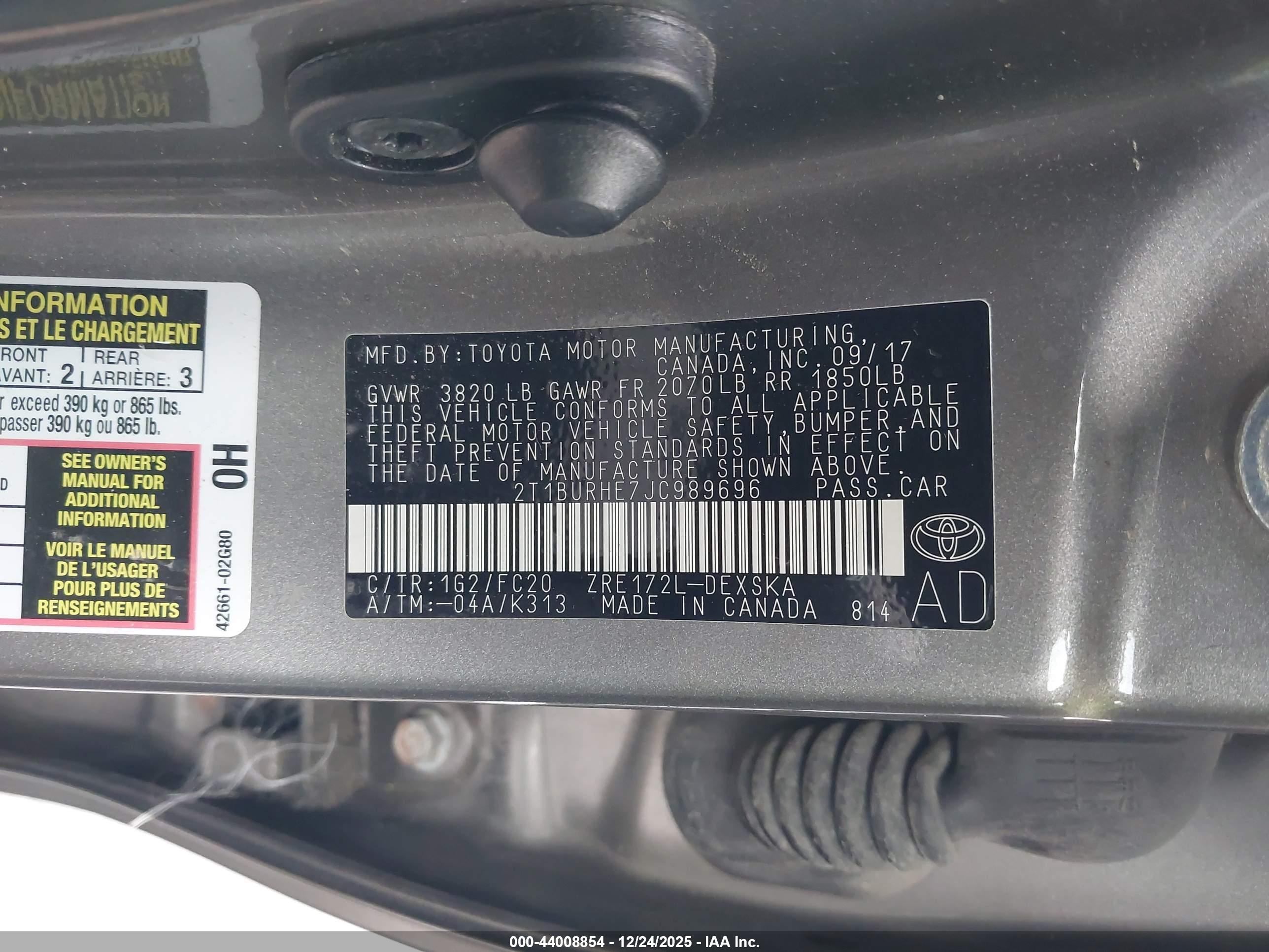 TOYOTA COROLLA image 9