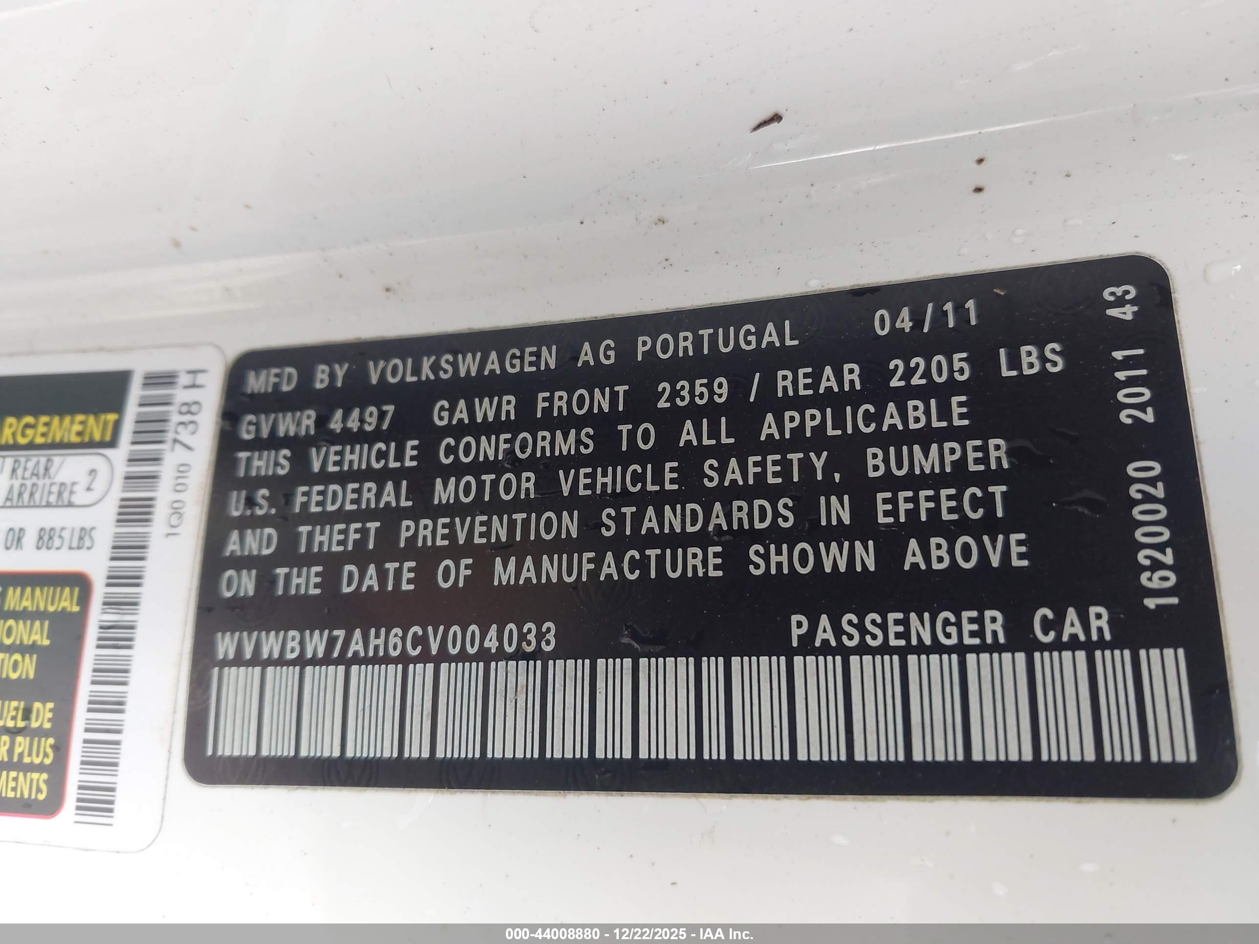 VOLKSWAGEN EOS image 9