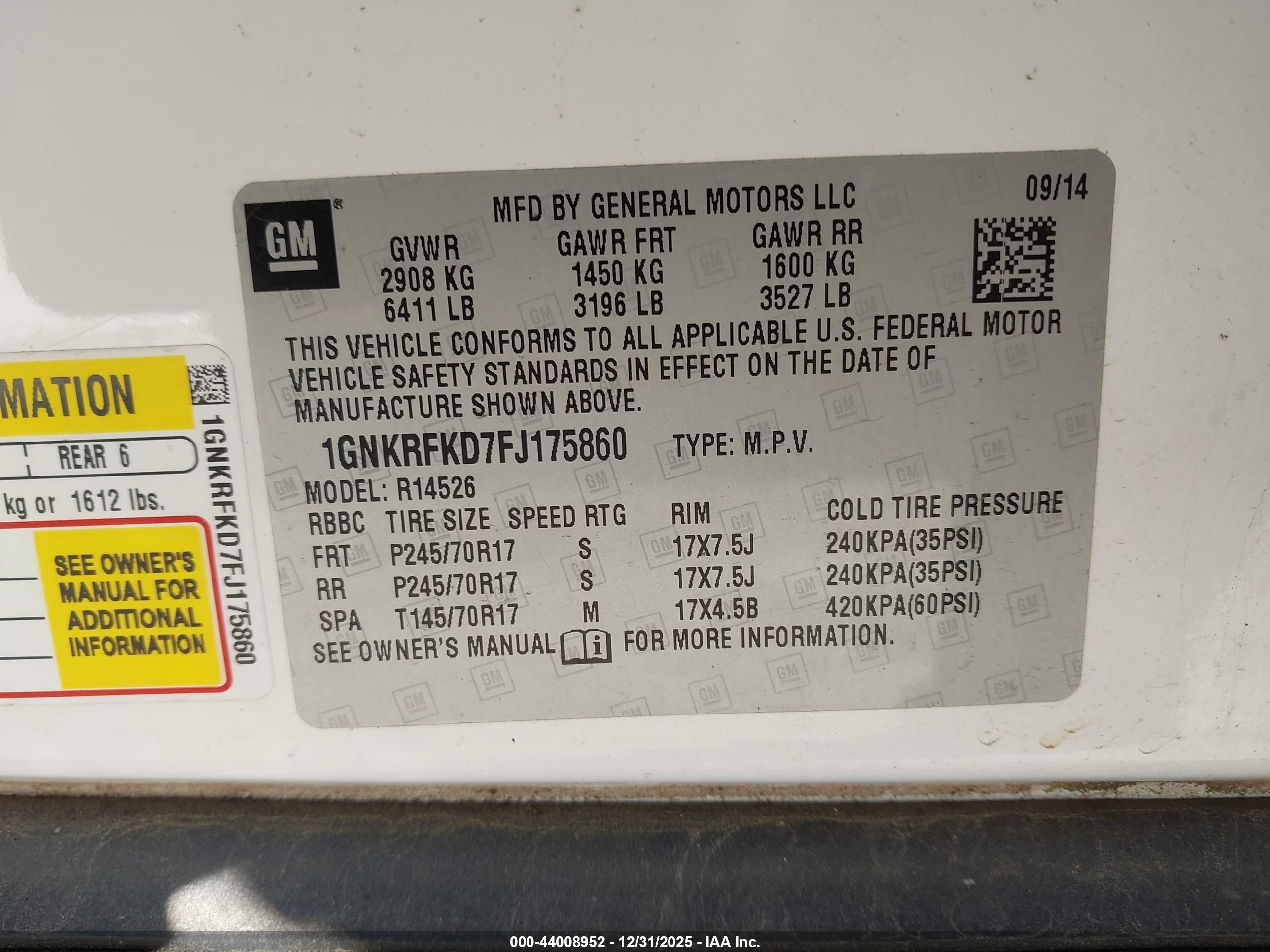 CHEVROLET TRAVERSE image 9