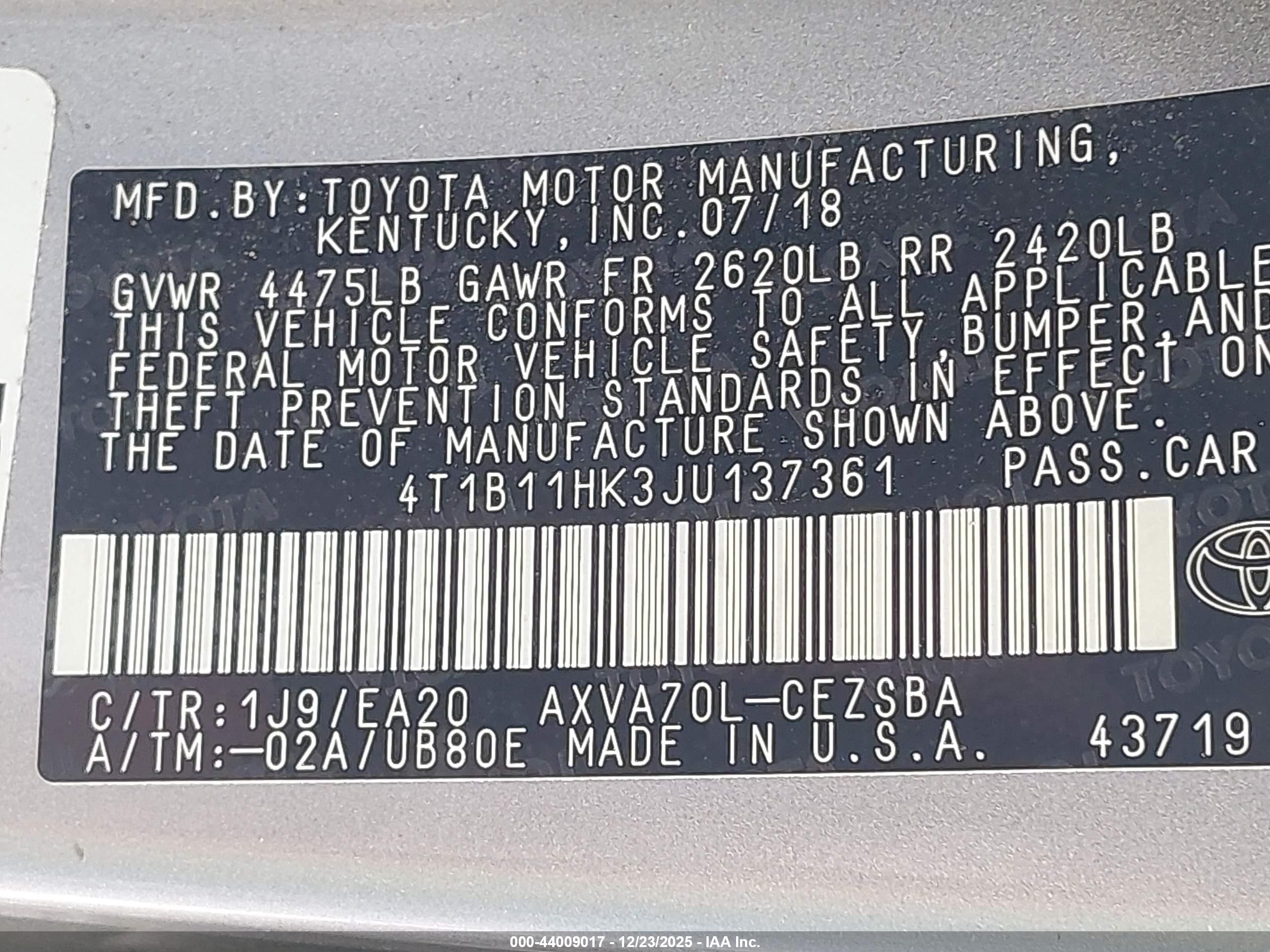 TOYOTA CAMRY image 9