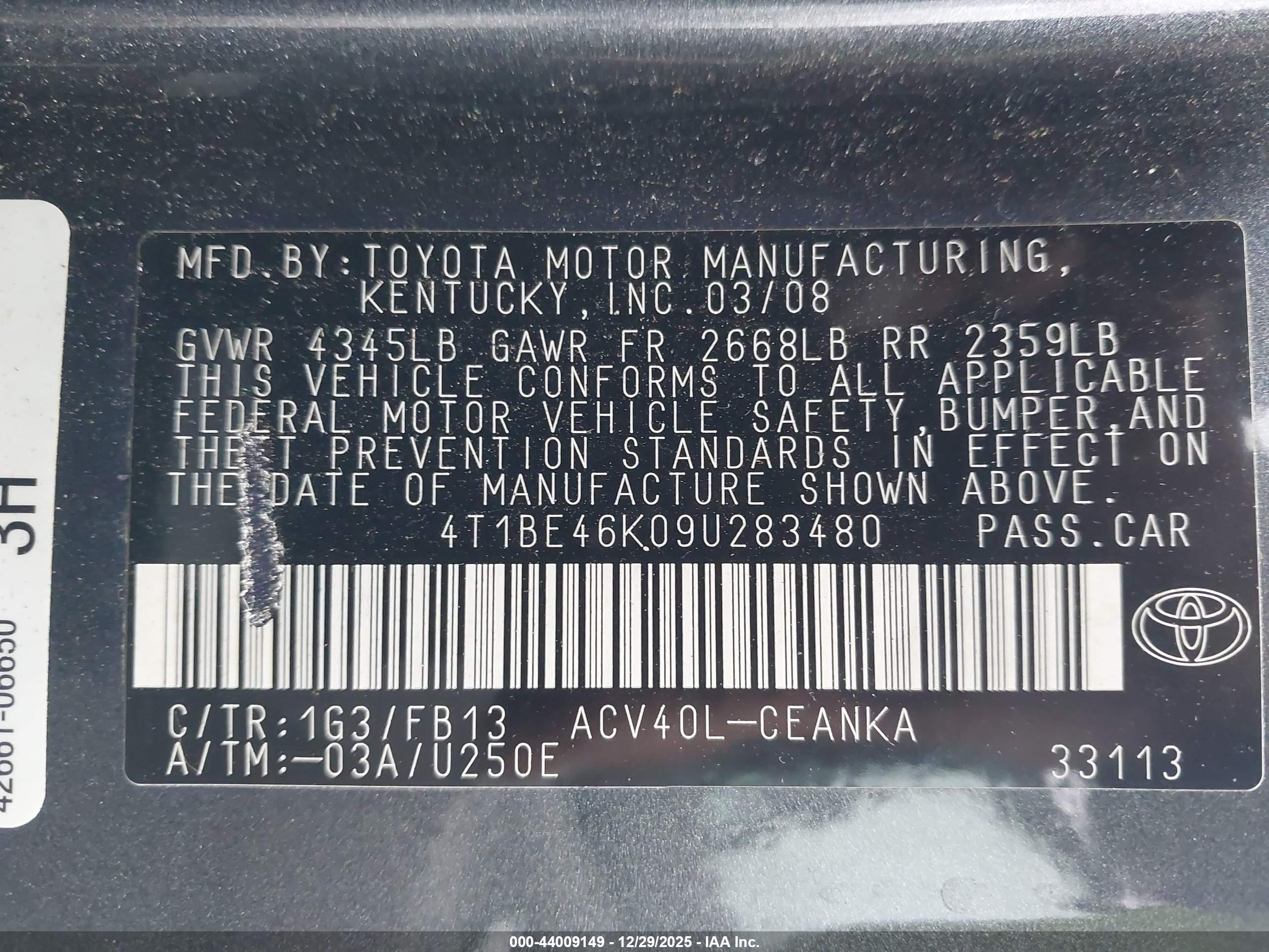 TOYOTA CAMRY image 9