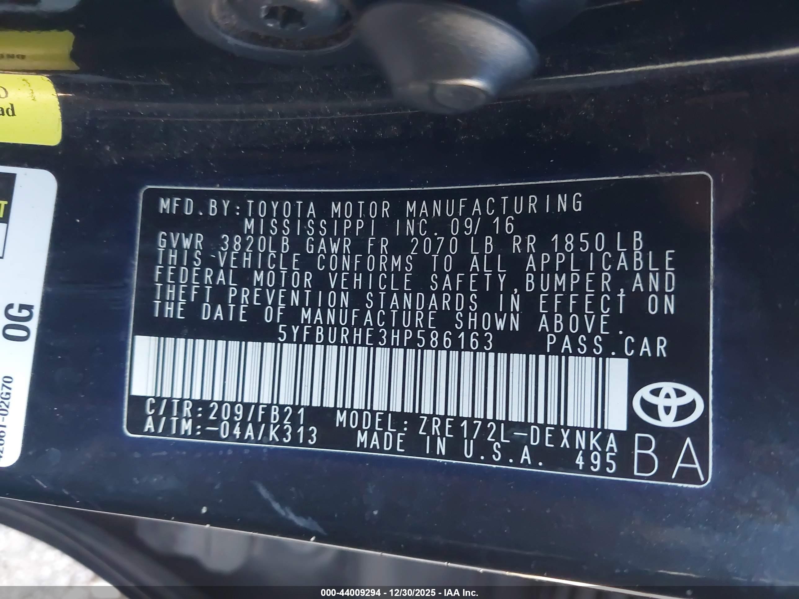 TOYOTA COROLLA image 9