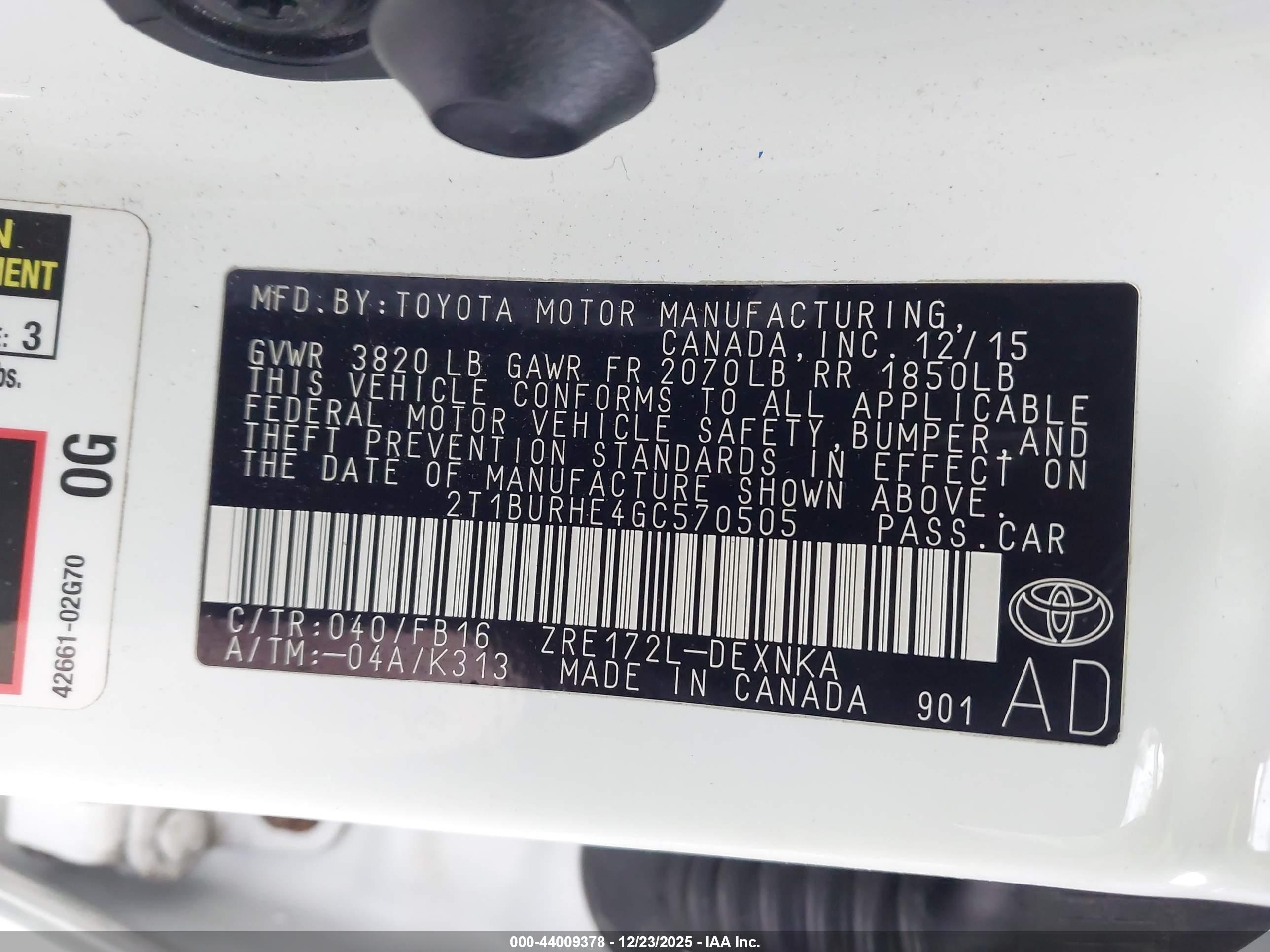 TOYOTA COROLLA image 9
