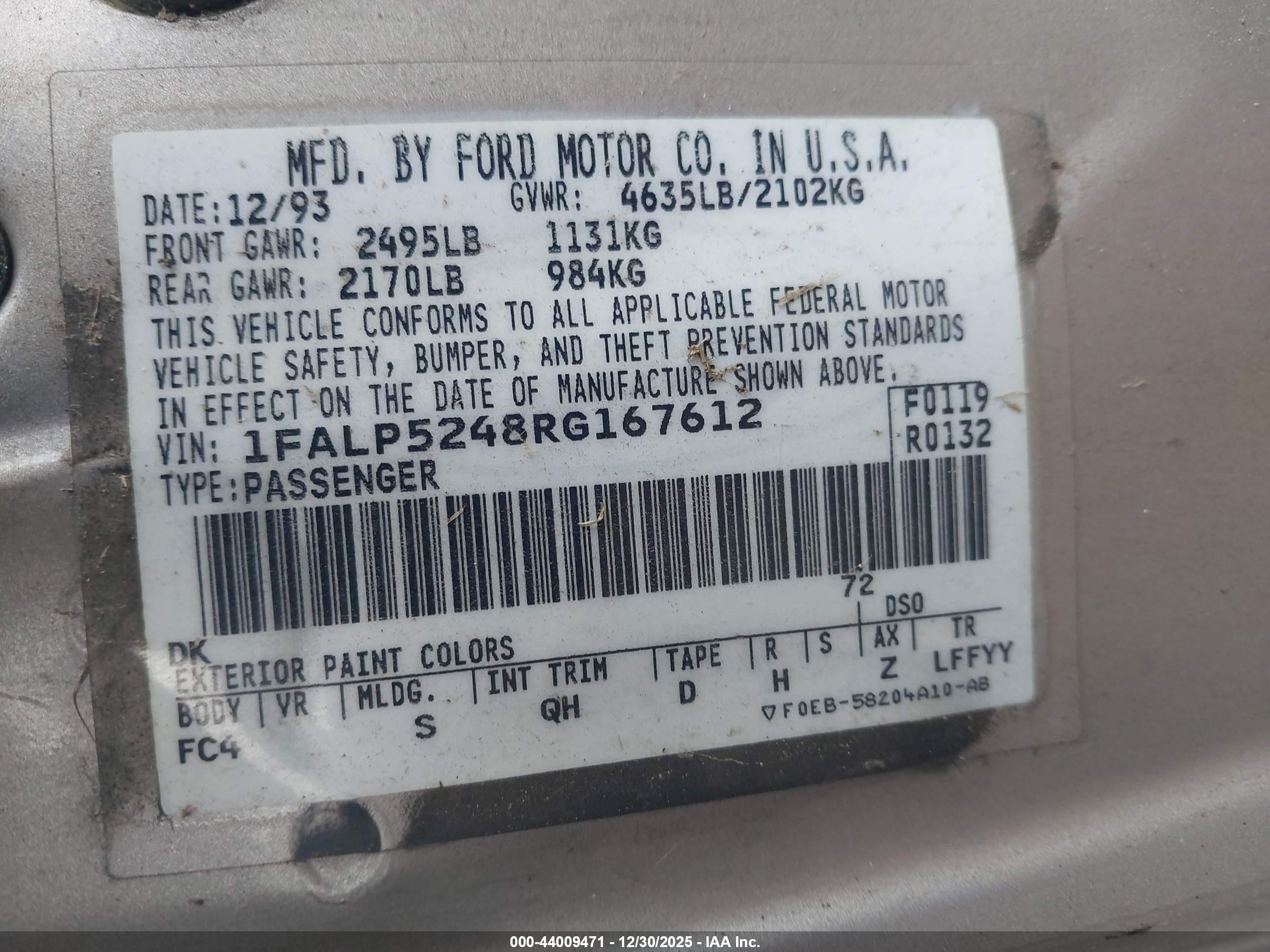 FORD TAURUS image 9