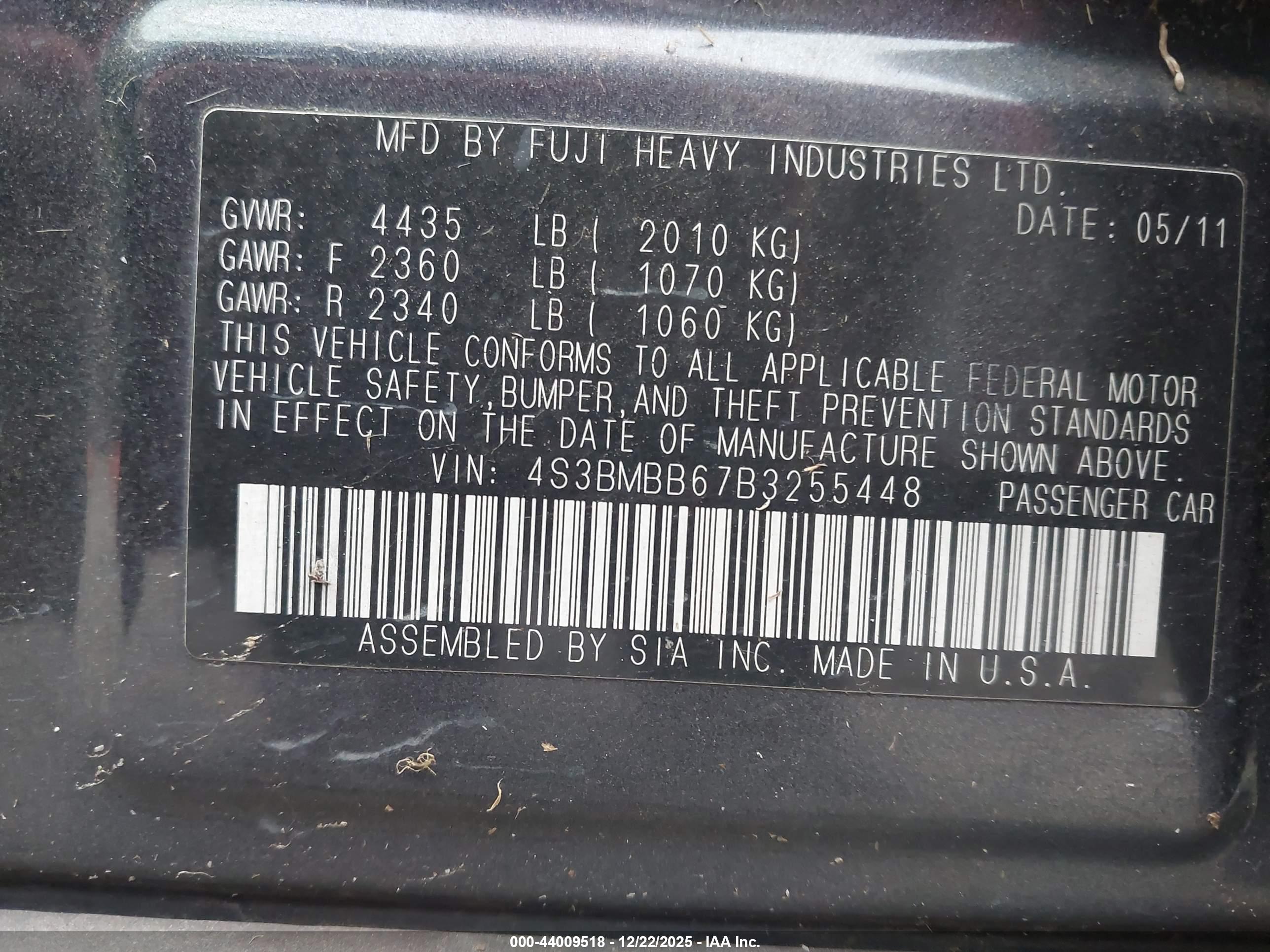 SUBARU LEGACY image 9
