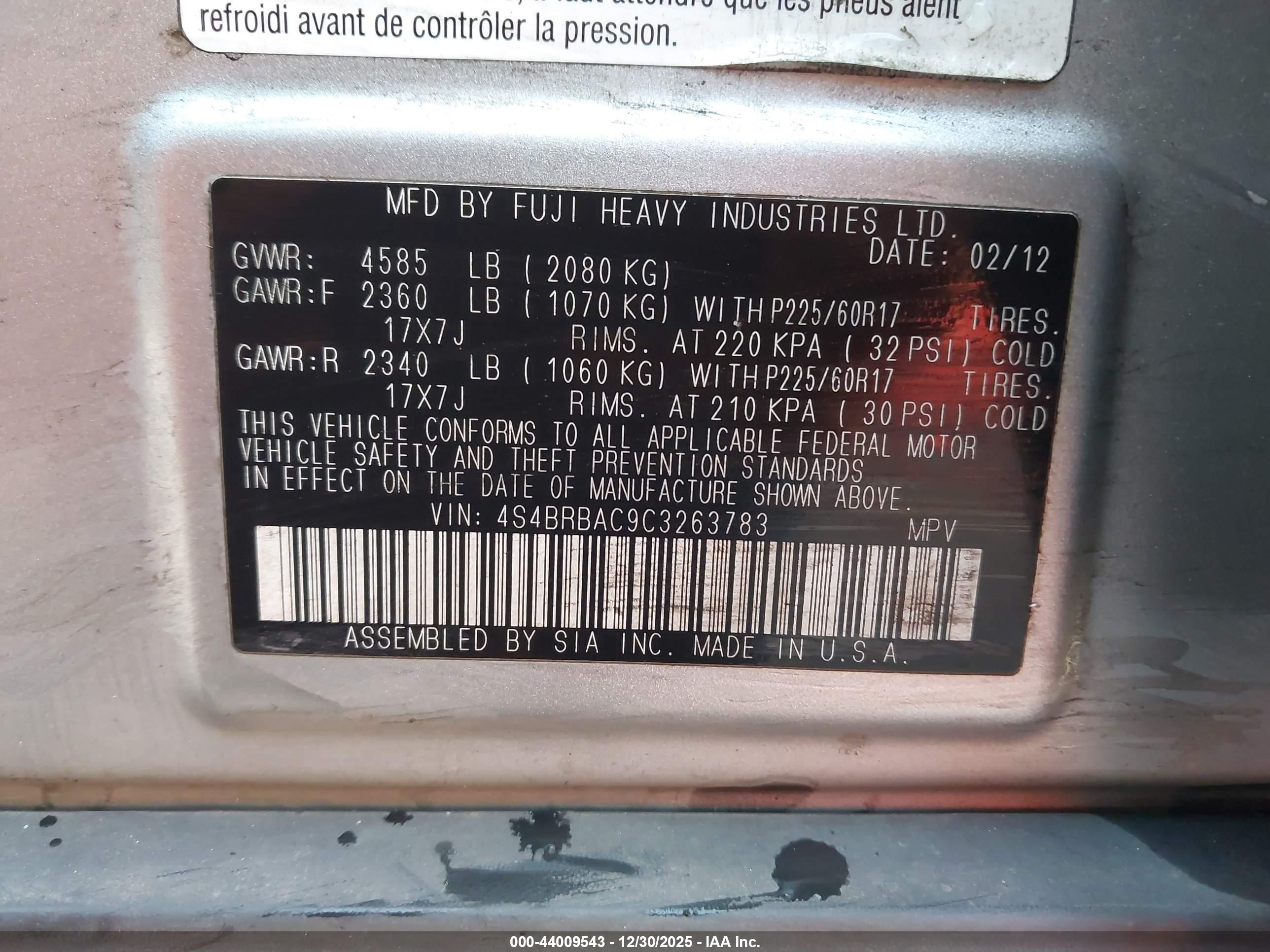 SUBARU OUTBACK image 9