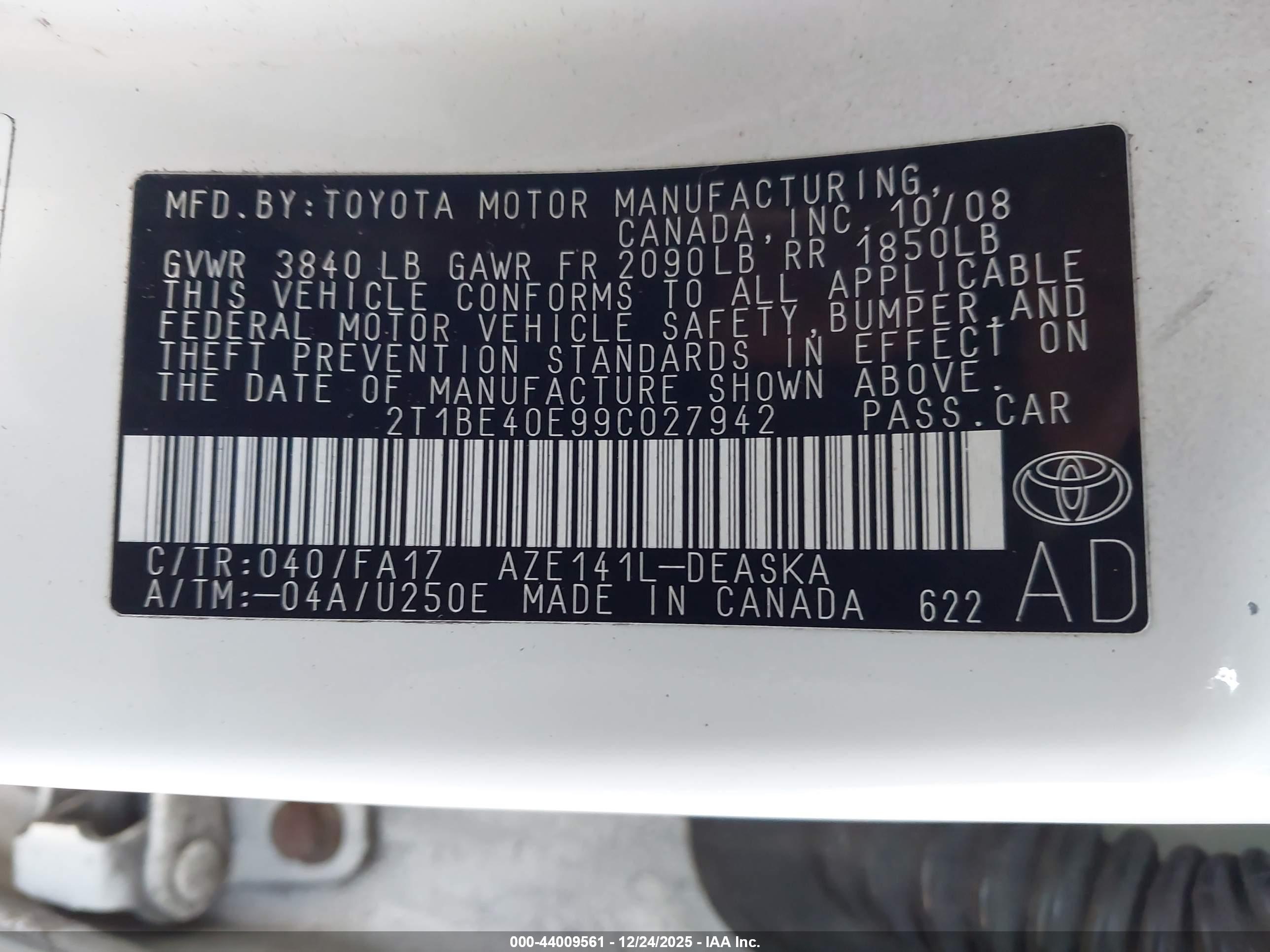 TOYOTA COROLLA image 9