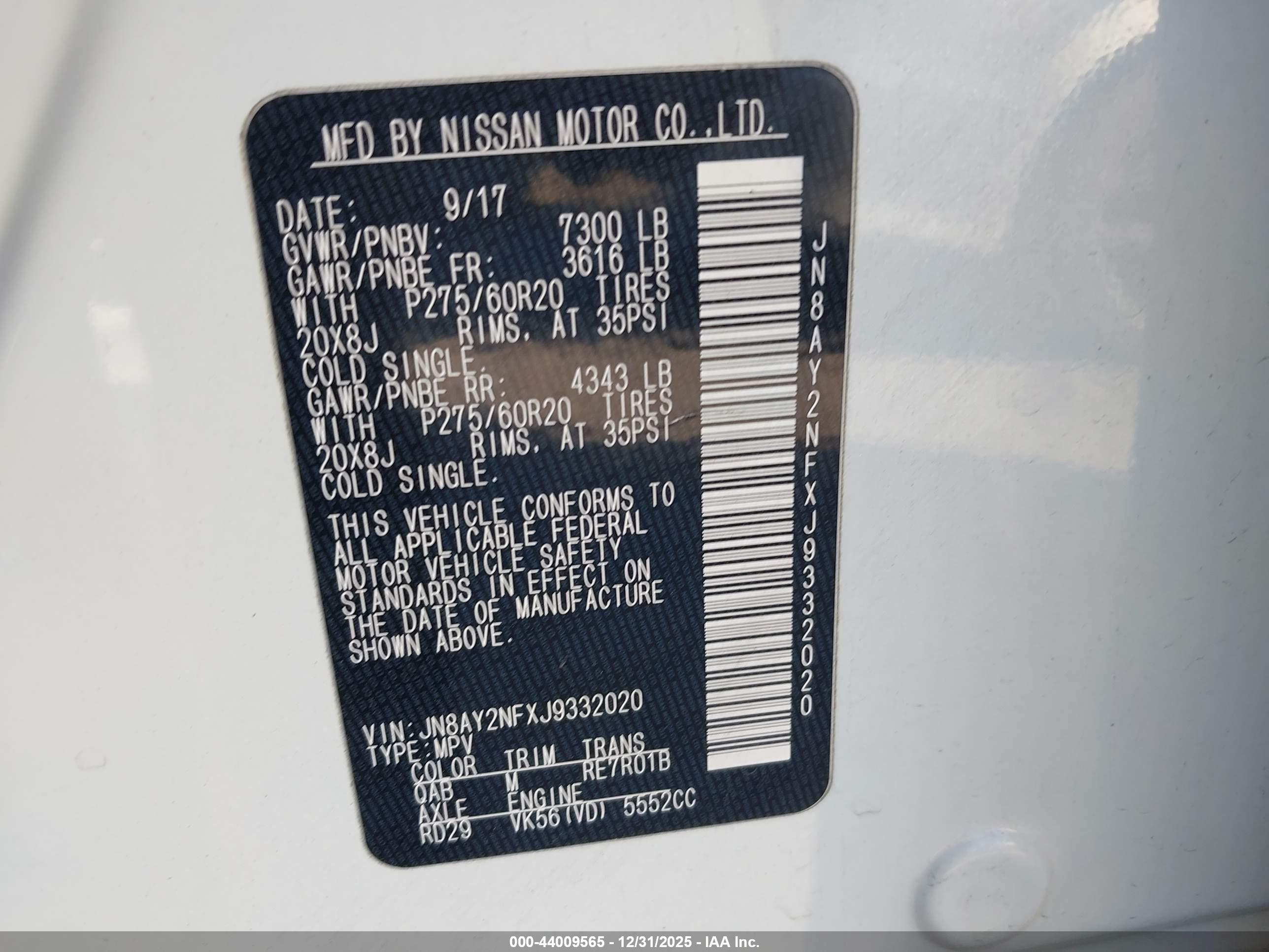 NISSAN ARMADA image 9