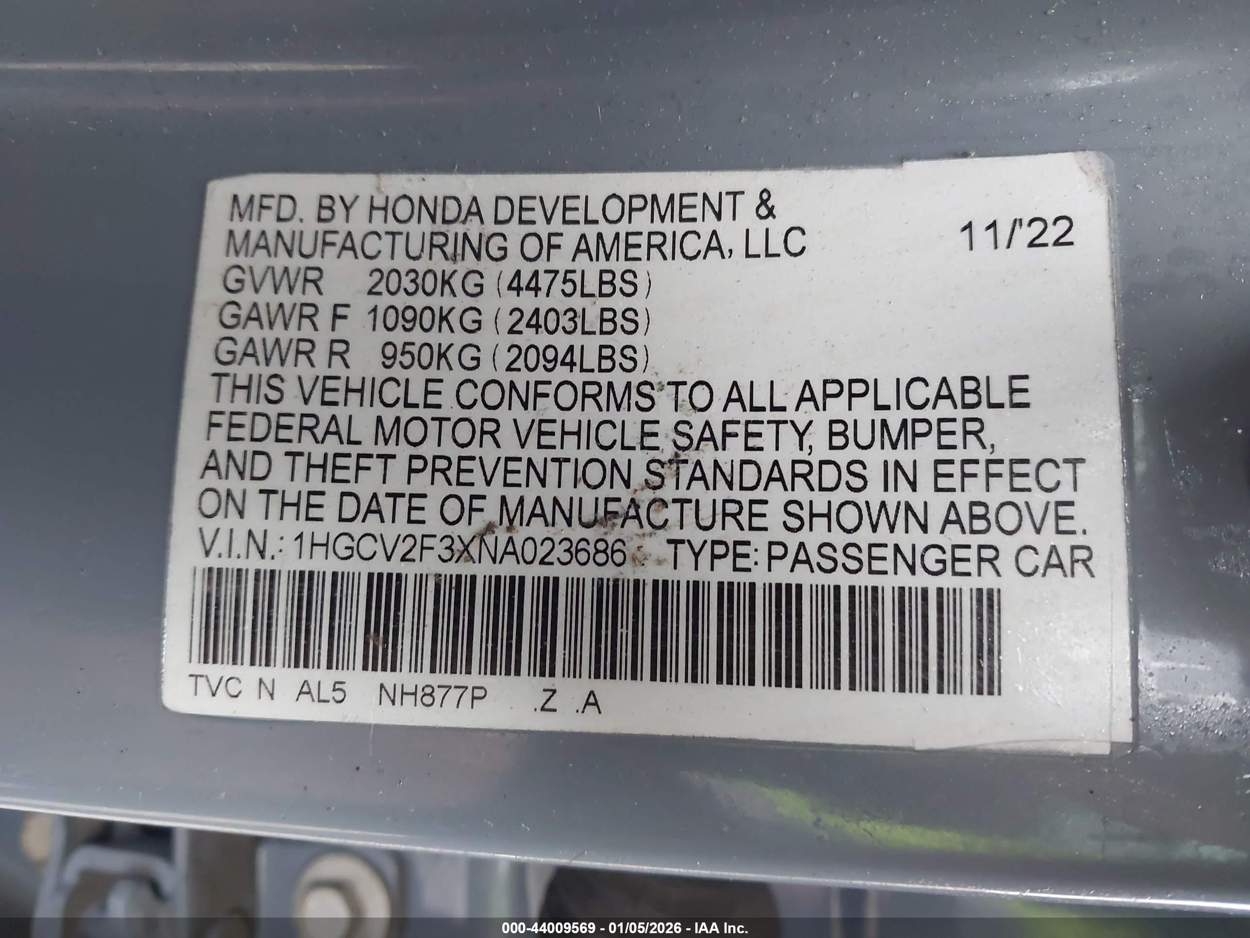 HONDA ACCORD image 9