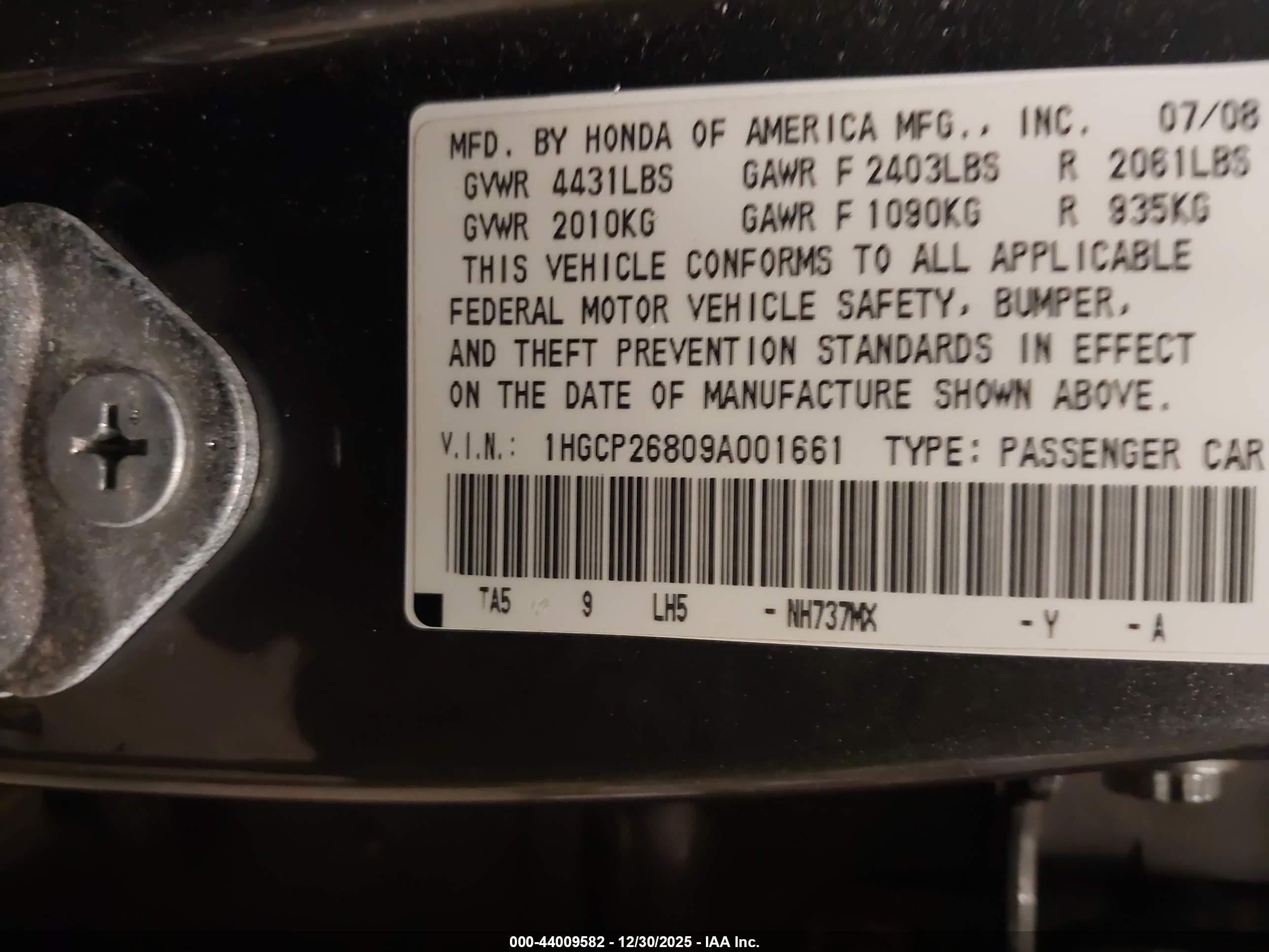 HONDA ACCORD image 9