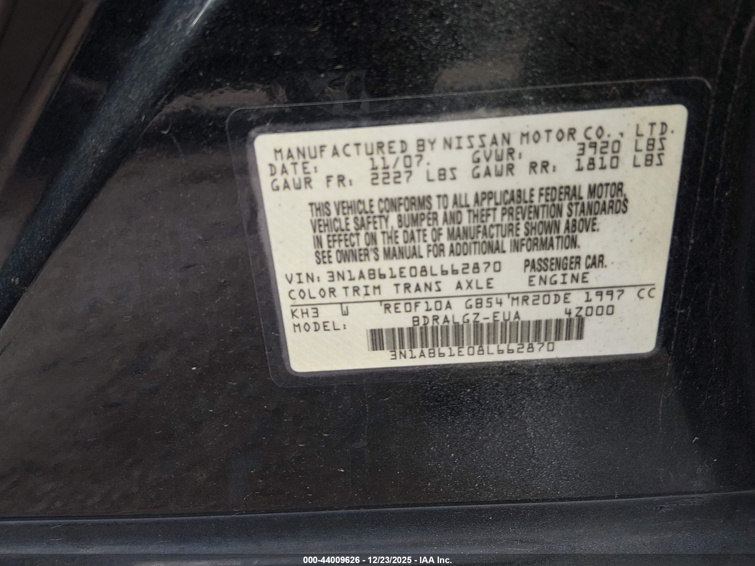 NISSAN SENTRA image 9