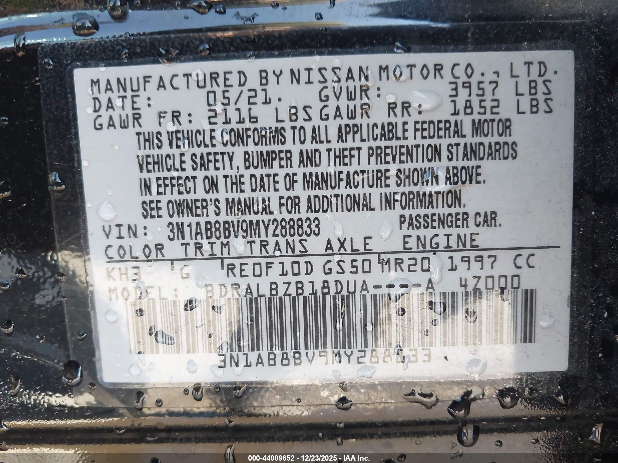 NISSAN SENTRA image 9