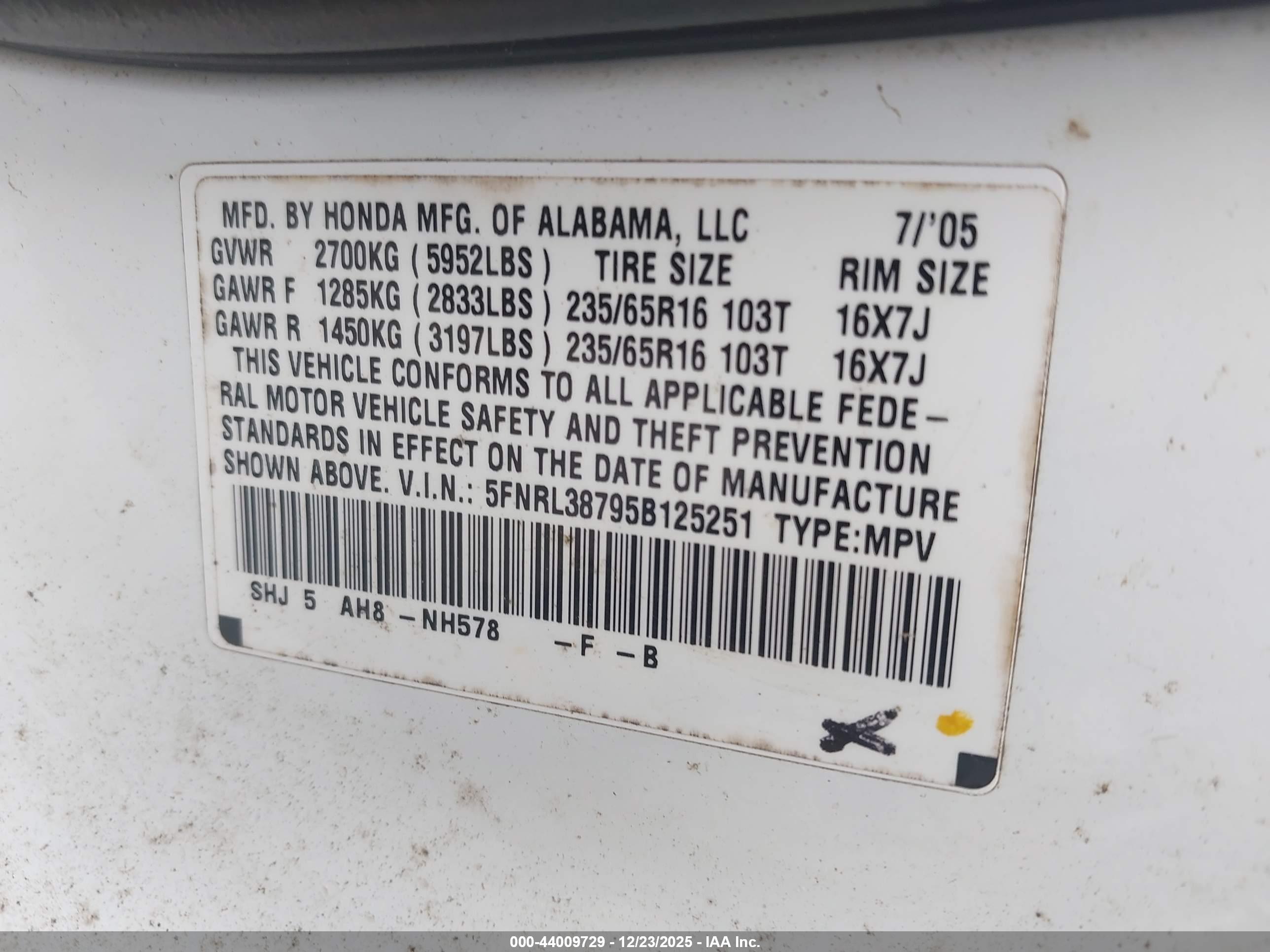 HONDA ODYSSEY image 9